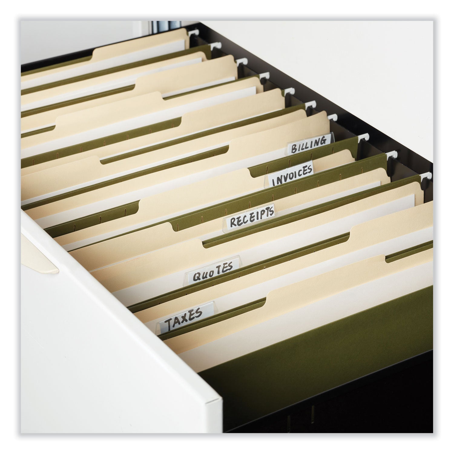 Universal® Box Bottom Hanging File Folders, 3" Capacity, Legal Size, 1/5-Cut Tabs, Standard Green, 25/Box - Bloom Skins