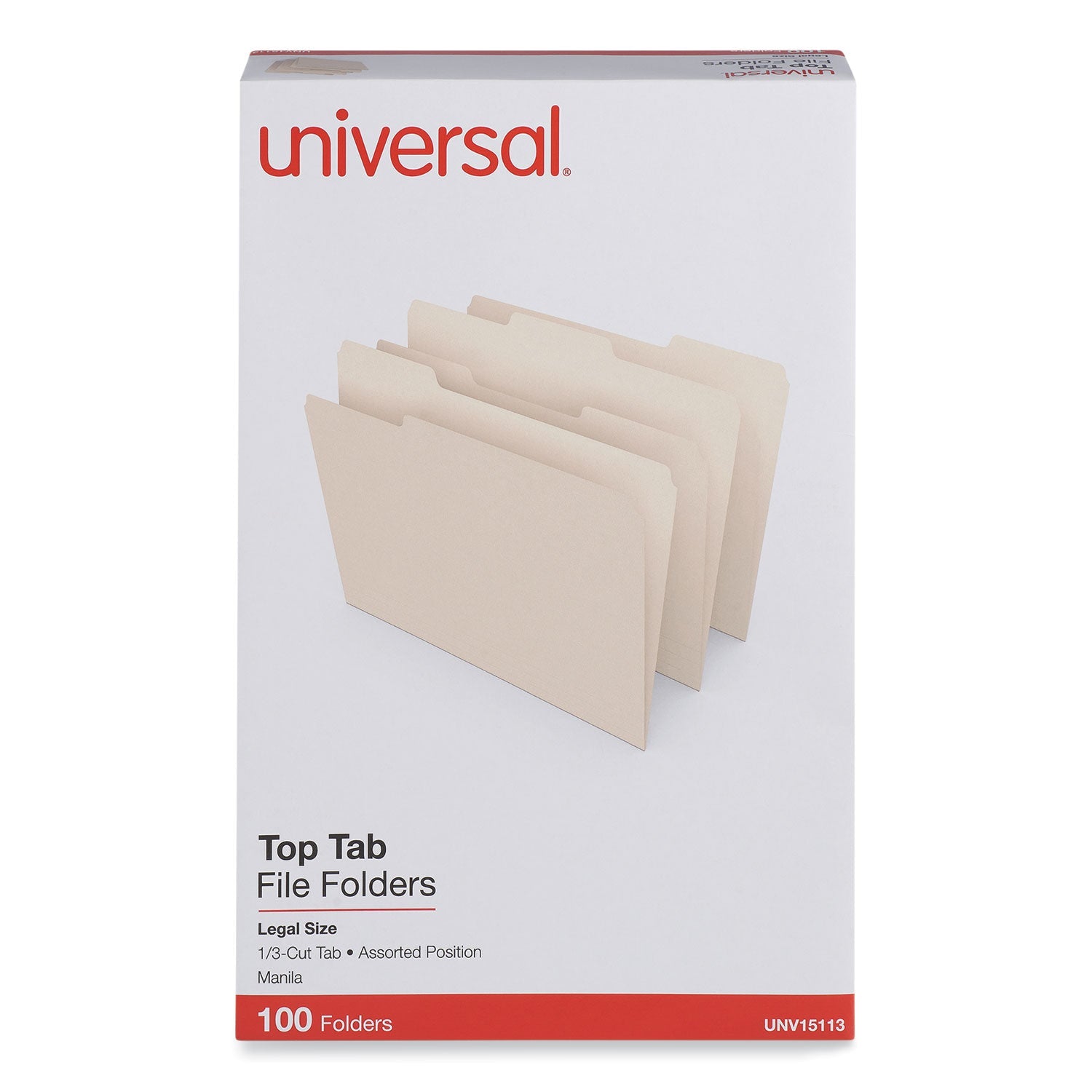 Top Tab File Folders | Legal, Assorted, 100/Box