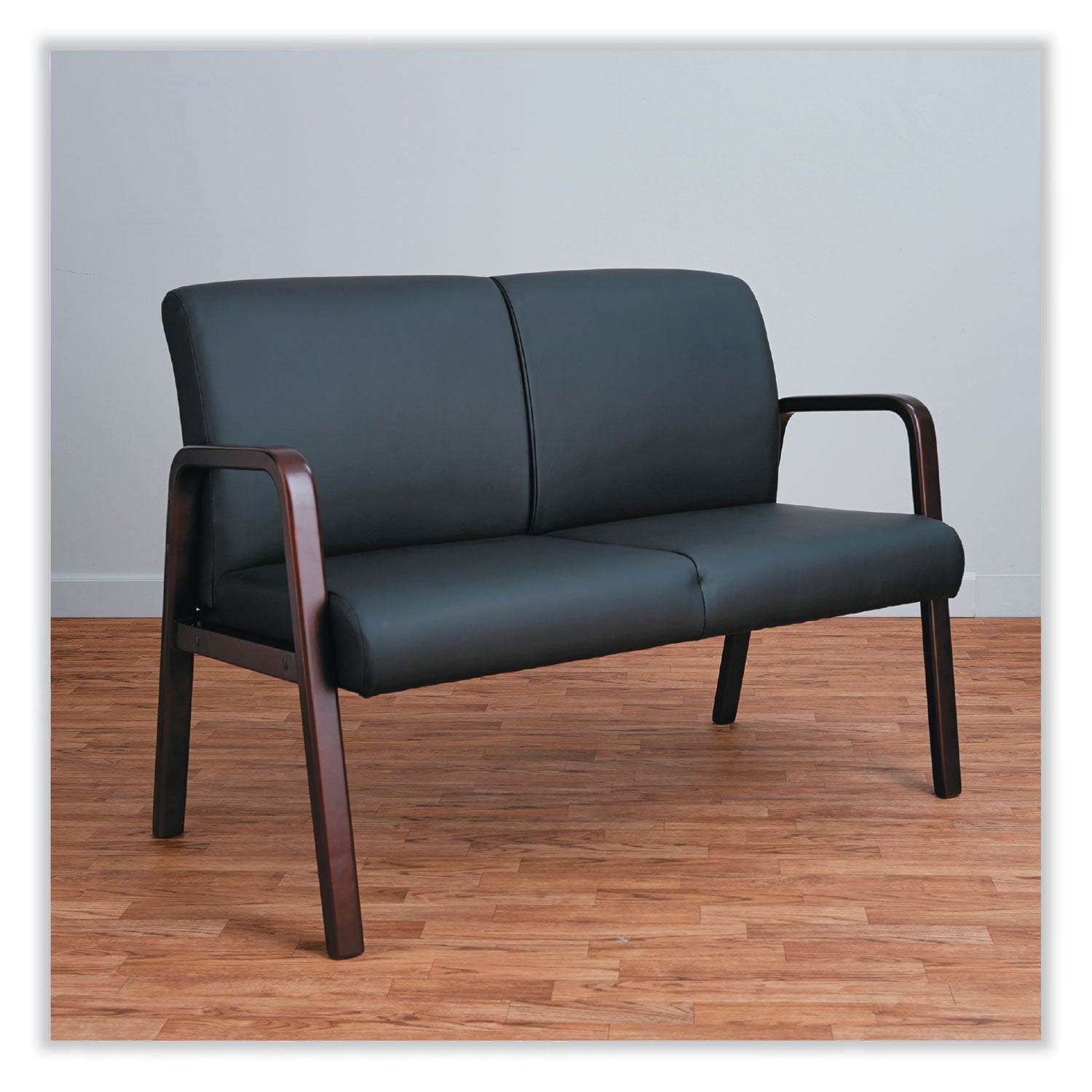 Alera® Alera Reception Lounge WL Series Loveseat, 44.88" x 26.13" x 33", Black