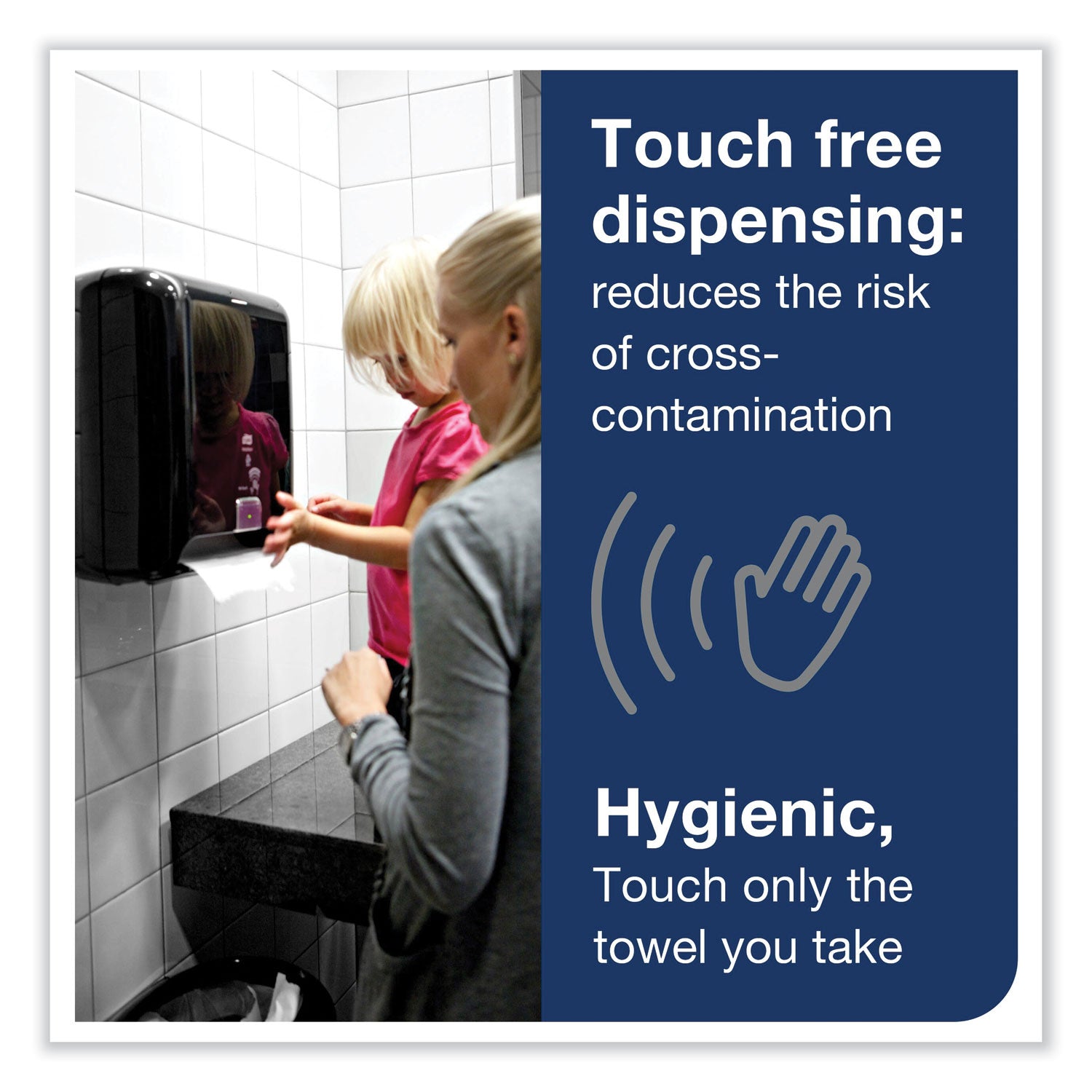 Tork® Elevation Matic Hand Towel Dispenser With Intuition Sensor, 13 X 8 X 14.5, Black