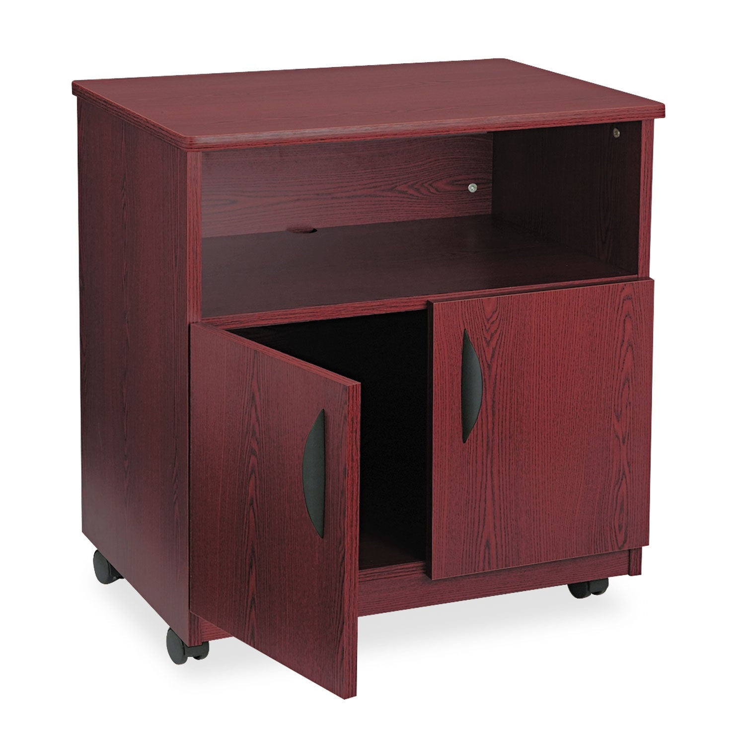 Mobile Machine Stand | 3 Shelves, Mahogany