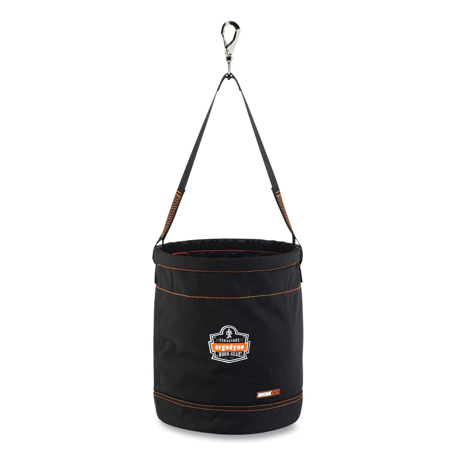 ergodyne® Arsenal 5970 Swiveling Hook Nylon Hoist Bucket, 100 lb, Black