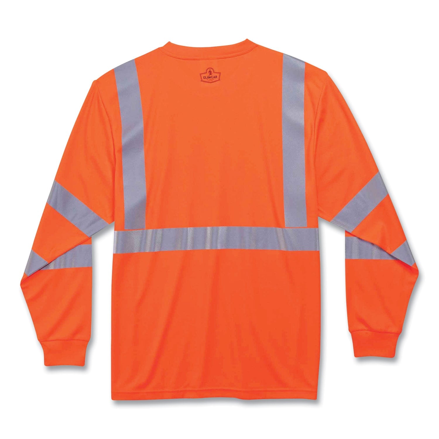 ergodyne® GloWear 8391 Class 3 Hi-Vis Long Sleeve Shirt, Polyester, Orange, X-Large