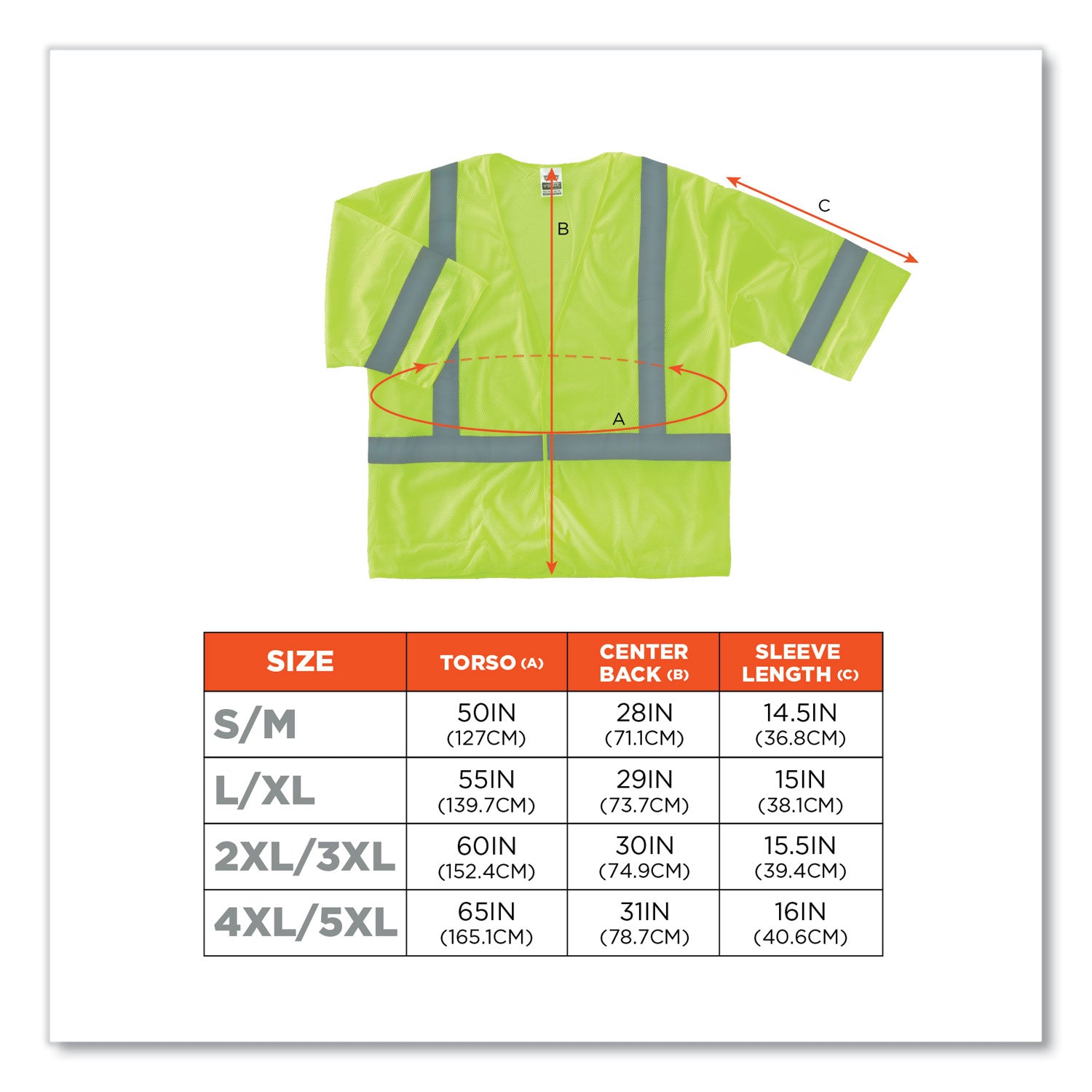 ergodyne® GloWear 8310HL Class 3 Economy Hook and Loop Vest, Polyester, 4X-Large/5X-Large, Lime