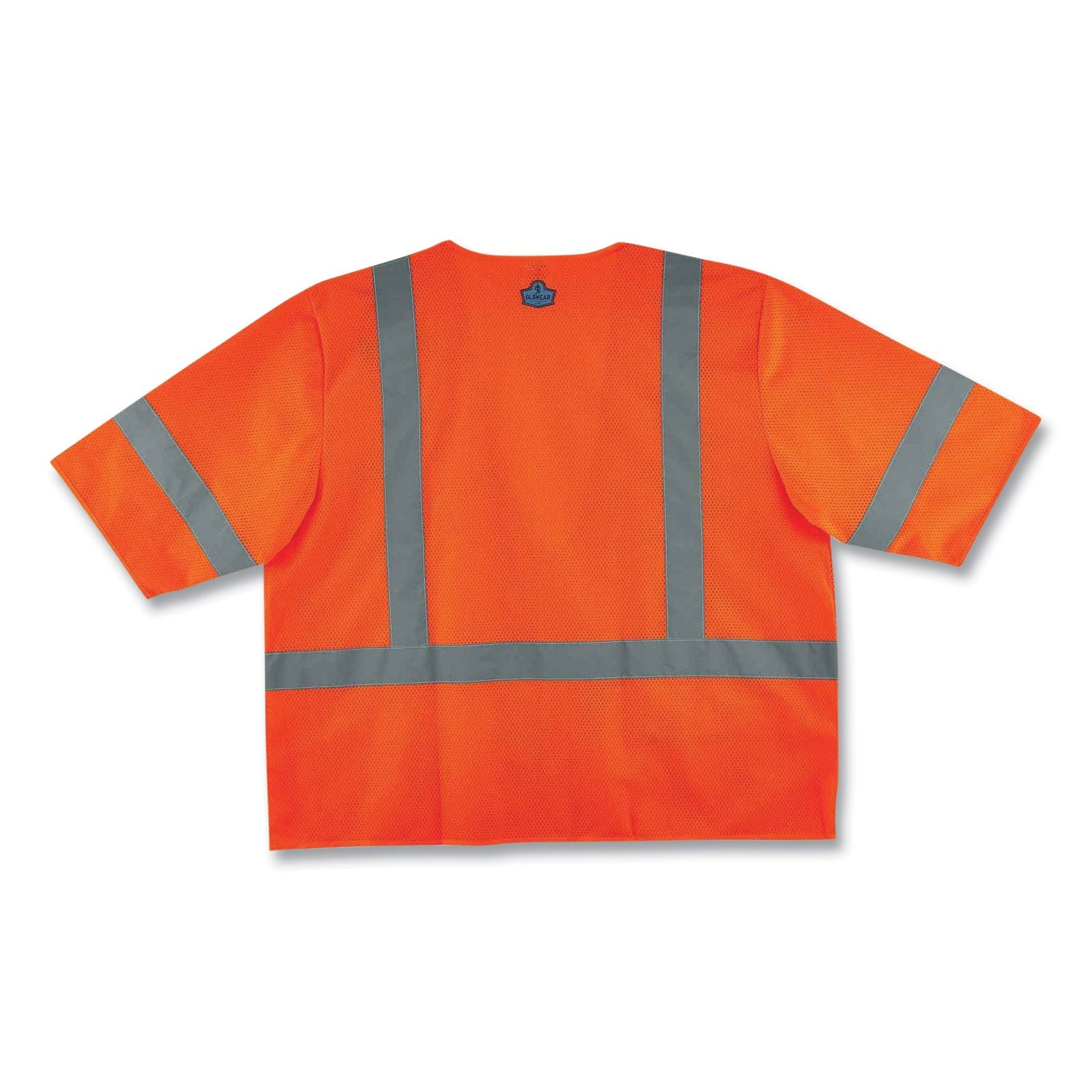 ergodyne® GloWear 8320Z Class 3 Standard Zipper Vest, Polyester, 4X-Large/5X-Large, Orange