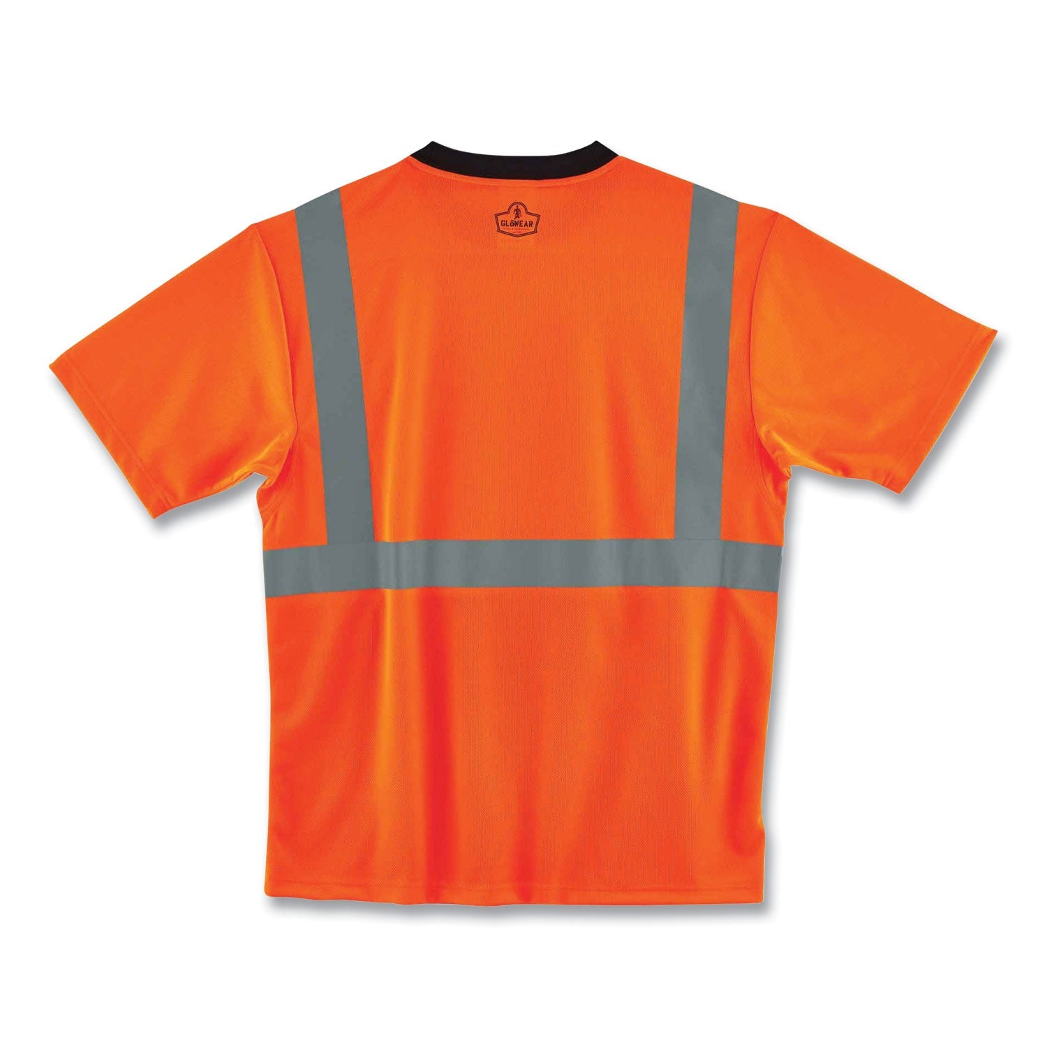 ergodyne® GloWear 8289BK Class 2 Hi-Vis T-Shirt with Black Bottom, Large, Orange