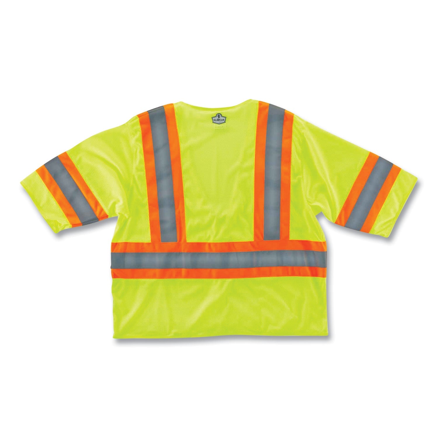 ergodyne® GloWear 8330Z Class 3 Two-Tone Zipper Vest, Polyester, Small/Medium, Lime