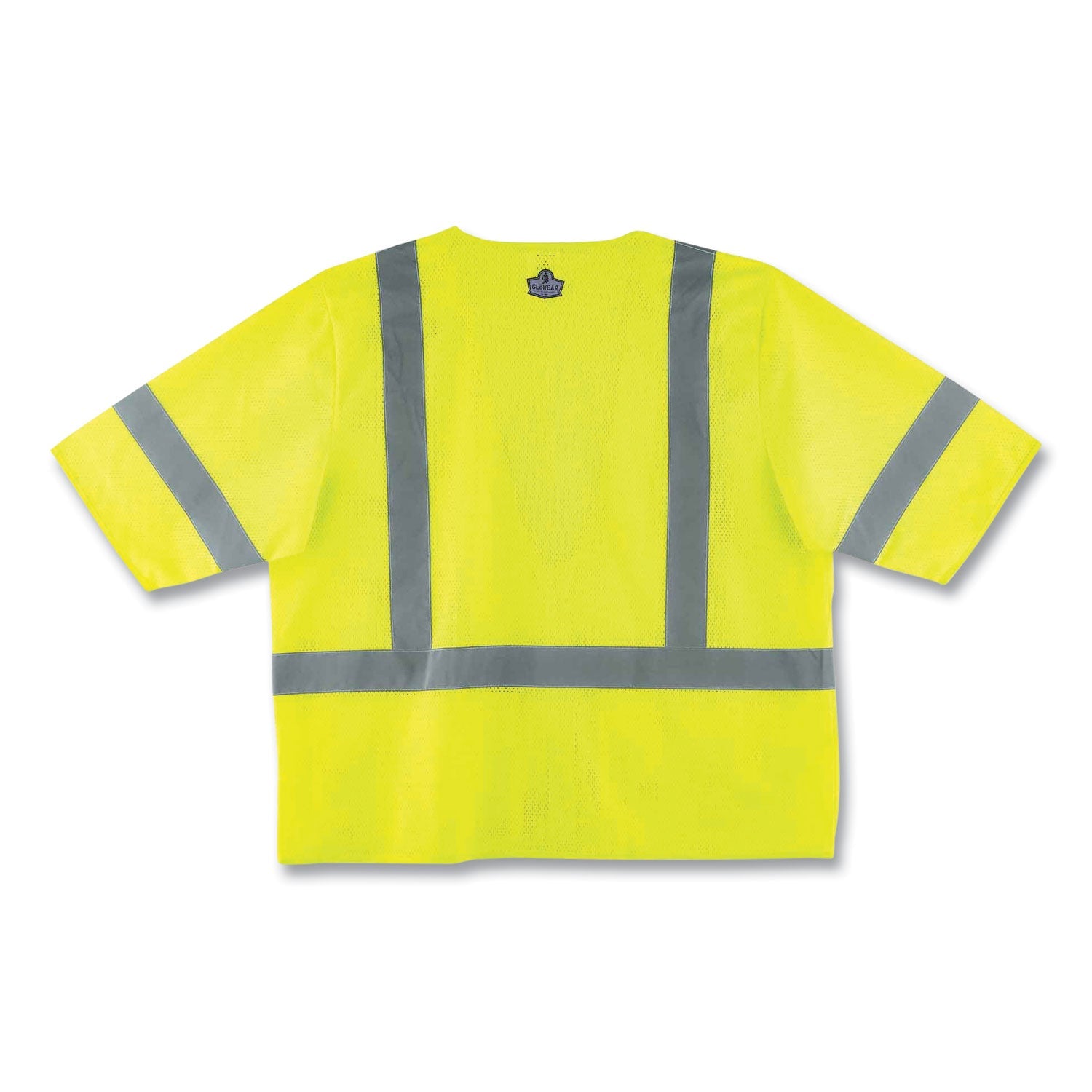 ergodyne® GloWear 8320Z Class 3 Standard Zipper Vest, Polyester, 2X-Large/3X-Large, Lime