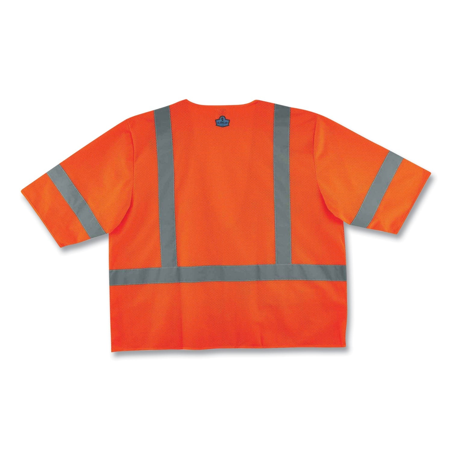 ergodyne® GloWear 8320Z Class 3 Standard Zipper Vest, Polyester, Small/Medium, Orange