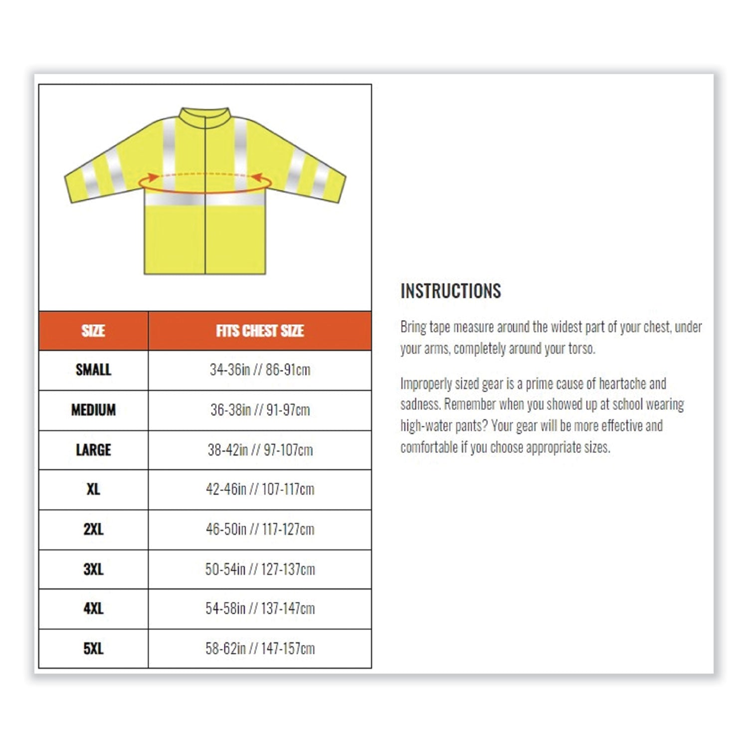 ergodyne® GloWear 8386 Class 3 Hi-Vis Outer Shell Jacket, Polyester, Large, Orange