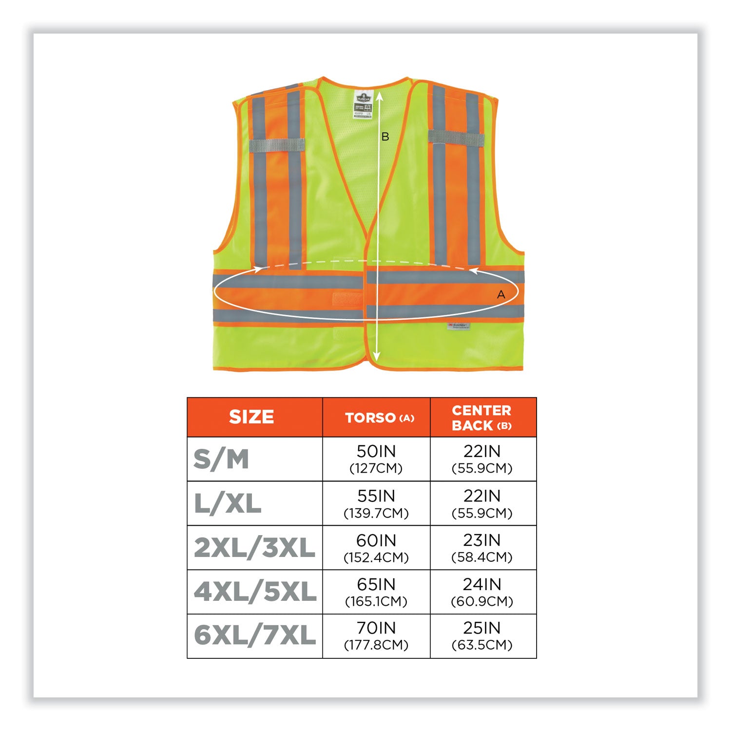 ergodyne® GloWear 8245PSV Class 2 Public Safety Vest, Polyester, 2X-Large/3X-Large, Lime