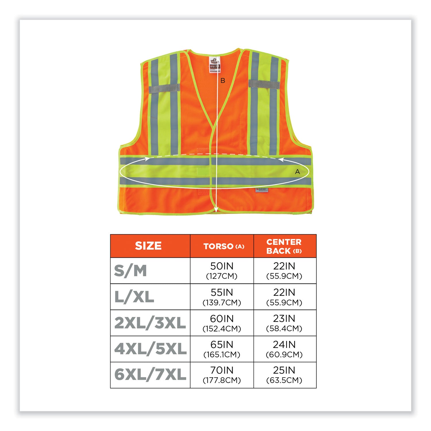 ergodyne® GloWear 8245PSV Class 2 Public Safety Vest, Polyester, 2X-Large/3X-Large, Orange