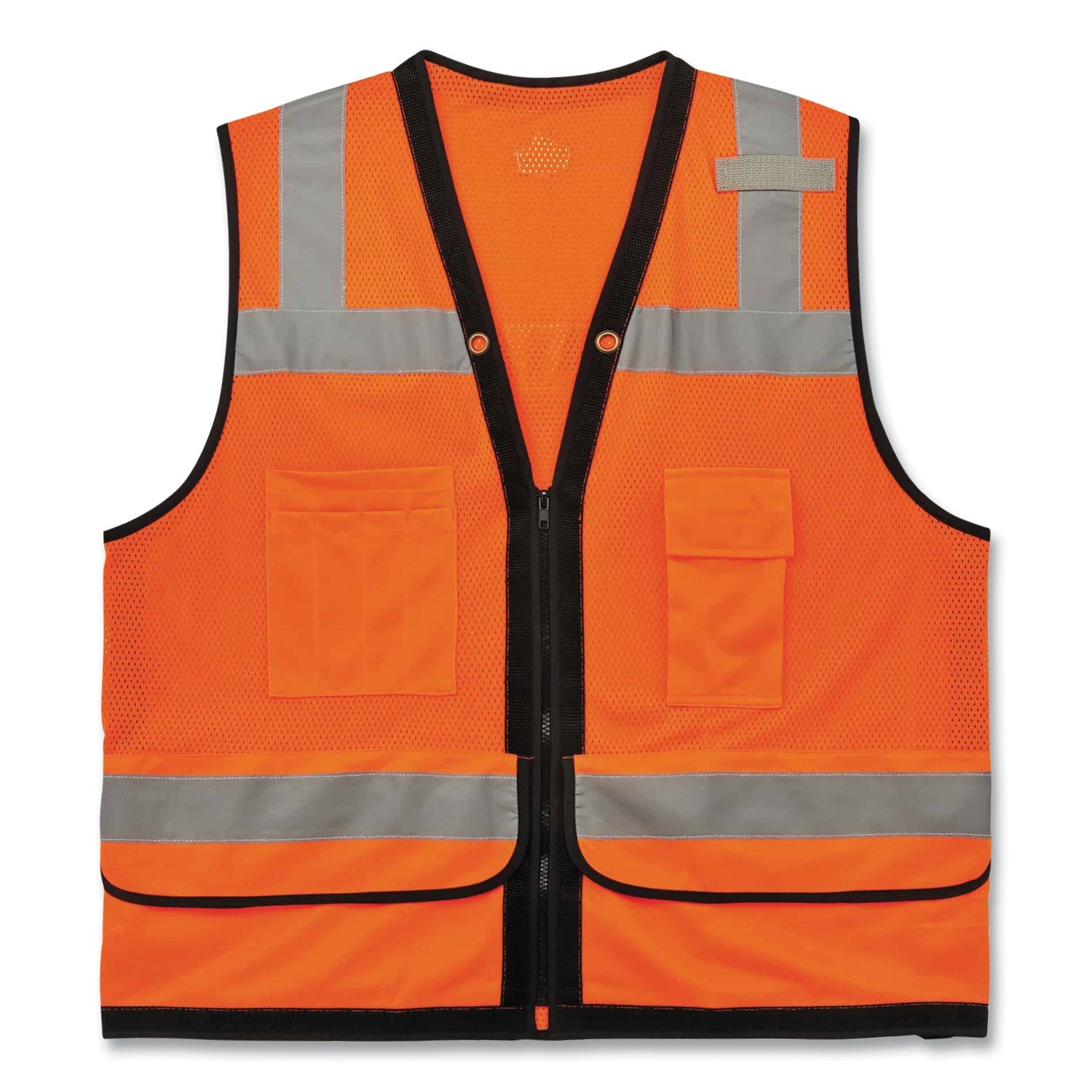 ergodyne® GloWear 8253HDZ Class 2 Heavy-Duty Mesh Surveyors Vest, Polyester, Large/X-Large, Orange