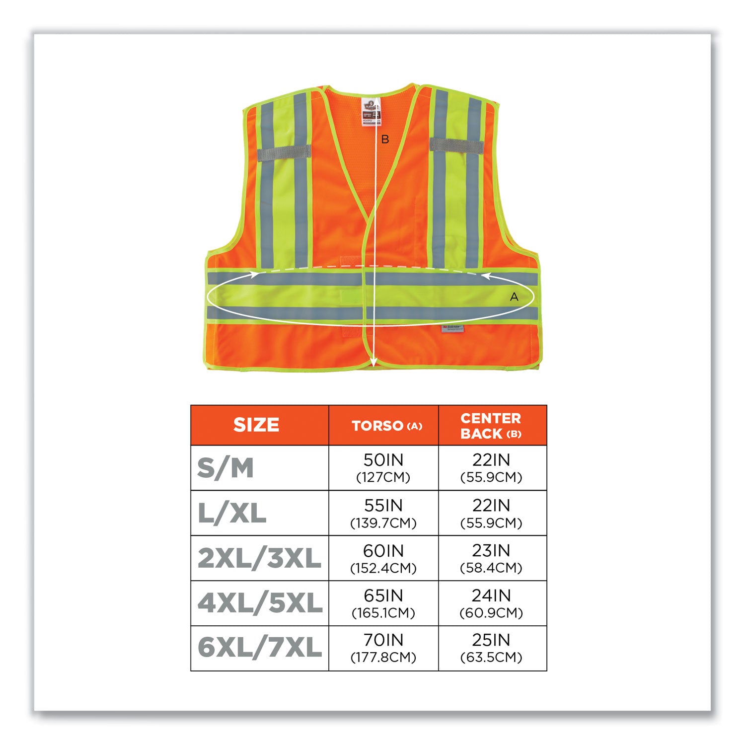 ergodyne® GloWear 8245PSV Class 2 Public Safety Vest, Polyester, Small/Medium, Orange