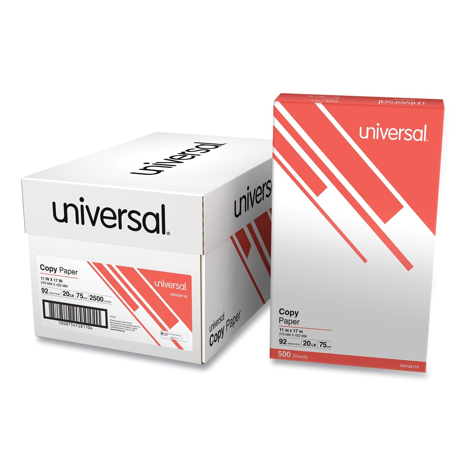 Universal Copy Paper | 11x17, 92 Bright, 5/Ct