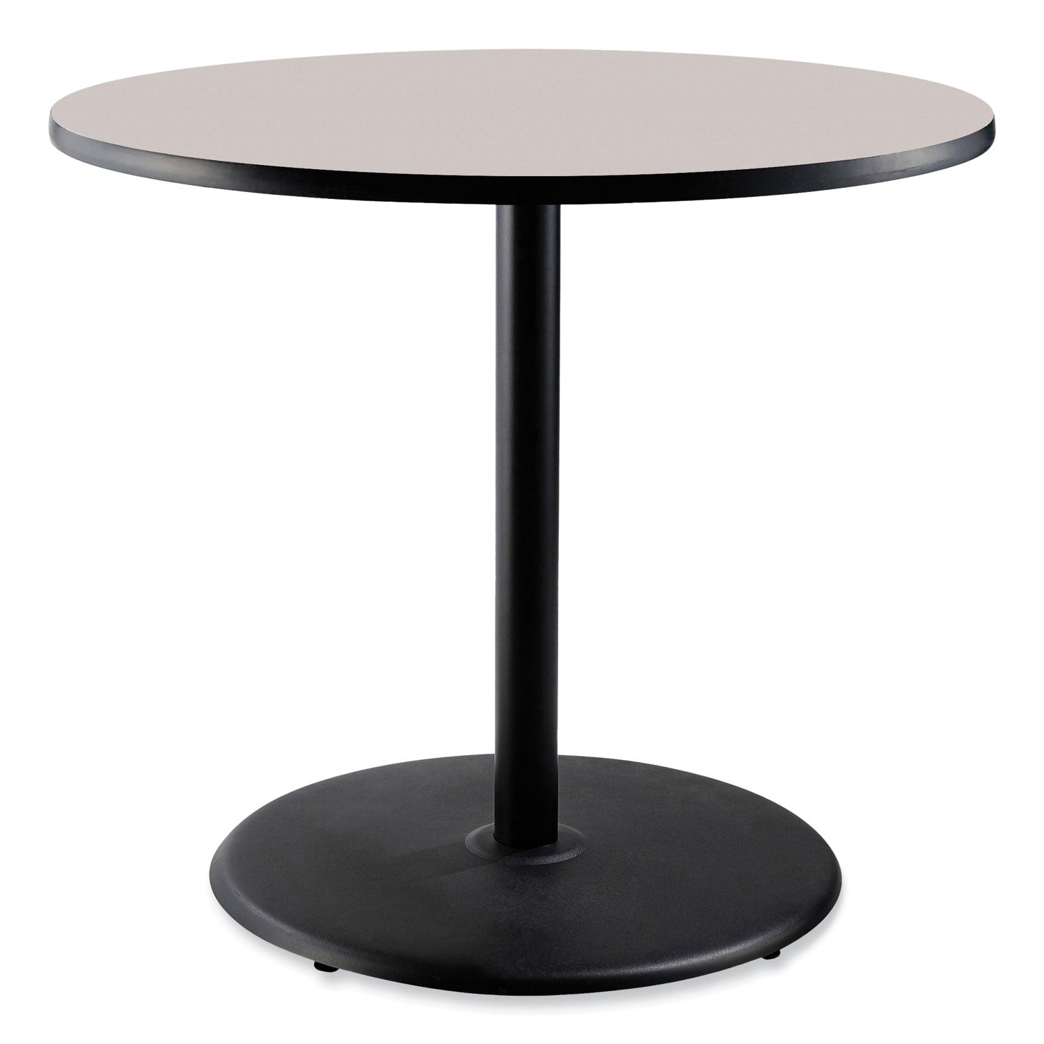 NPS® Cafe Table, 36" Diameter x 36h, Round Top/Base, Gray Neubula Top, Black Base