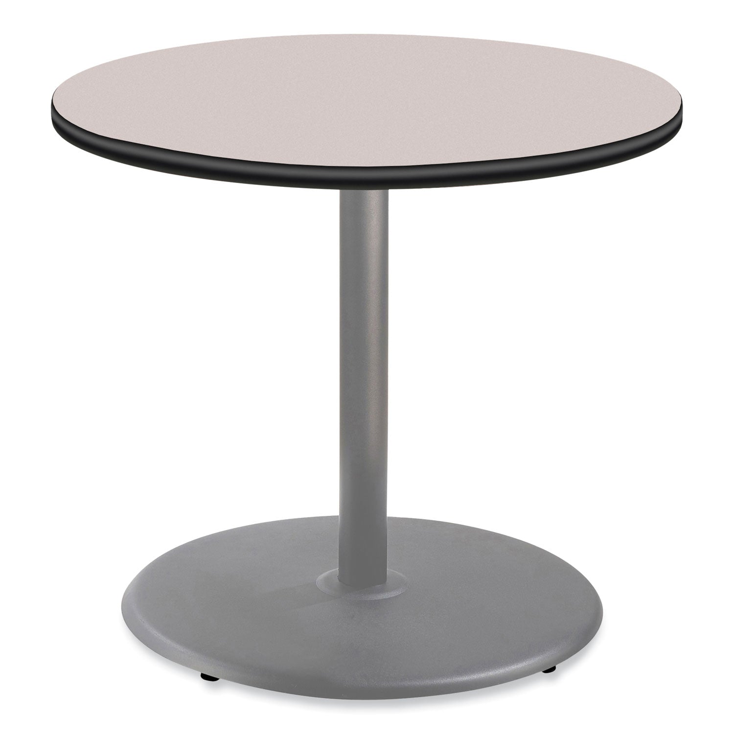 NPS® Cafe Table, 36" Diameter x 30h, Round Top/Base, Gray Nebula Top, Gray Base