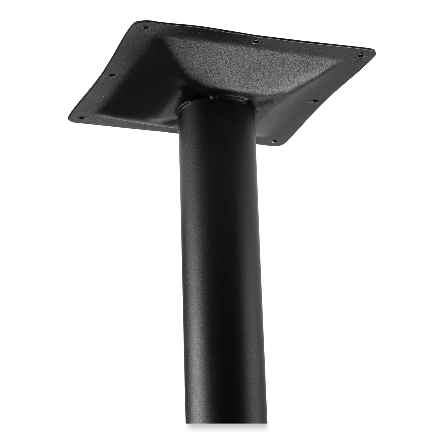 NPS® Cafe Table, 36w x 36d x 30h, Square Top/Round Base, Gray Nebula Top, Black Base