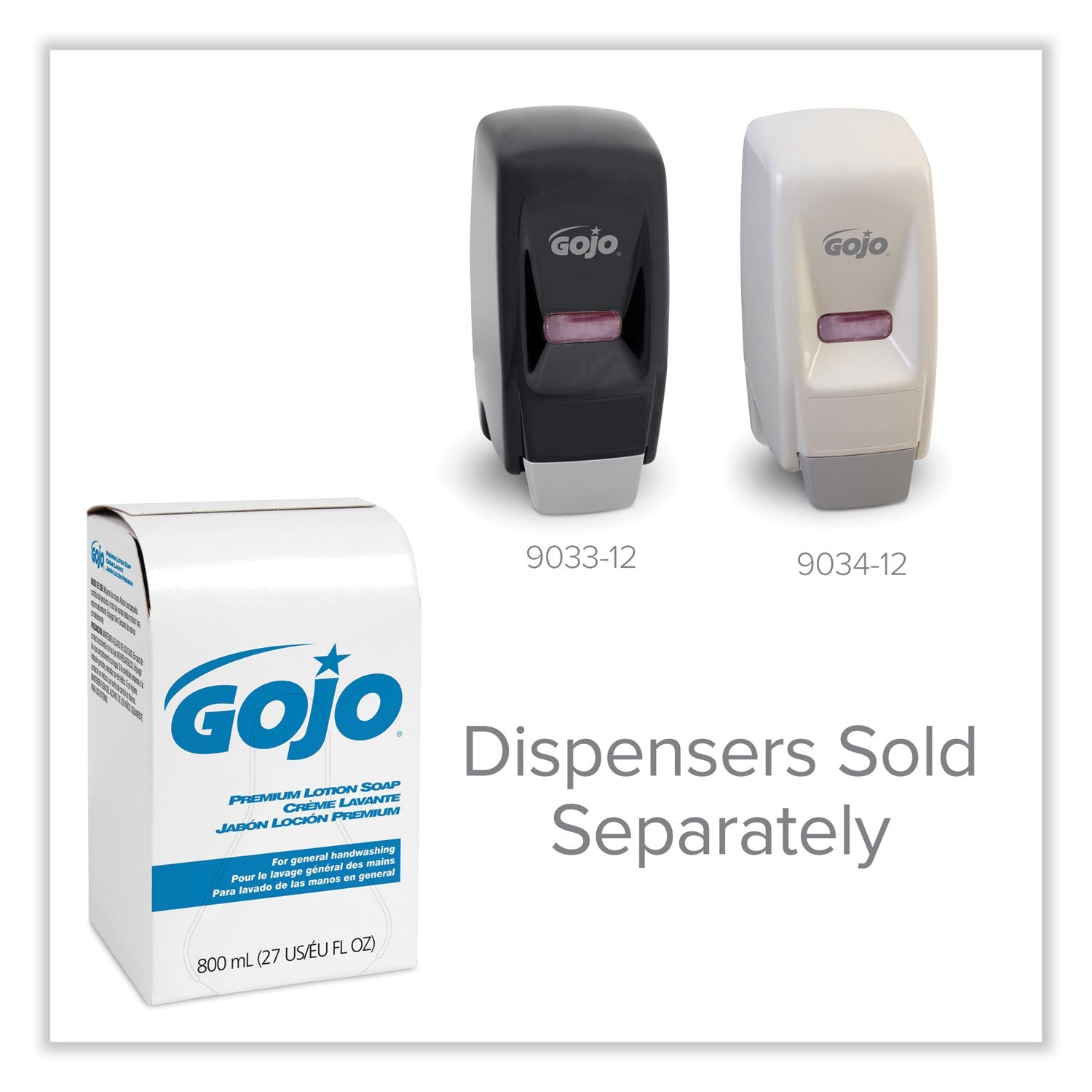 GOJO® Premium Lotion Soap Refill, Waterfall Scent, 800 mL, 12/Carton