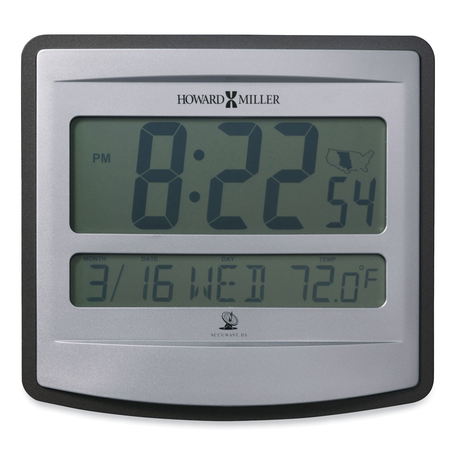 Howard Miller Nikita Wall Clock | Silver/Charcoal