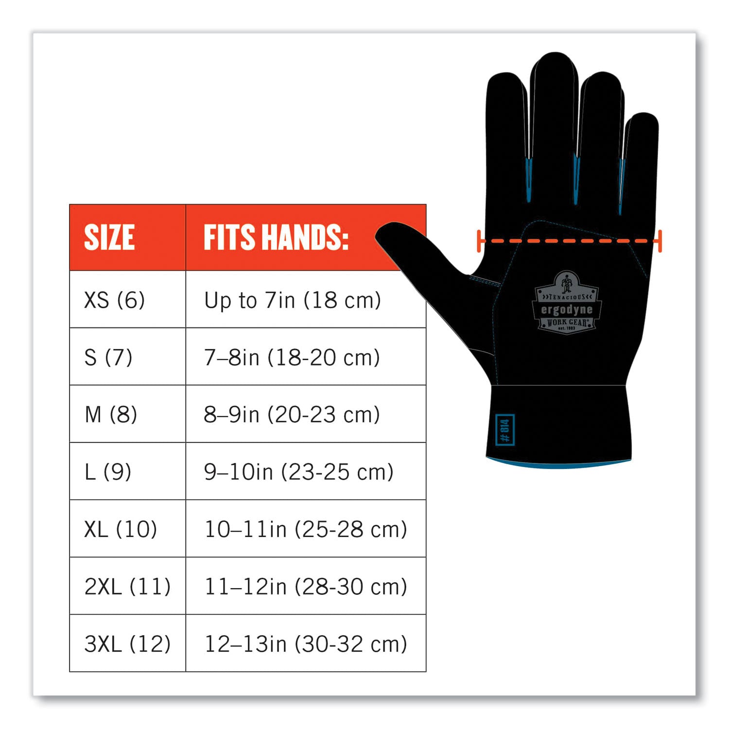 ergodyne® ProFlex 7551 ANSI A5 Coated Waterproof CR Gloves, Small, Orange, Pair