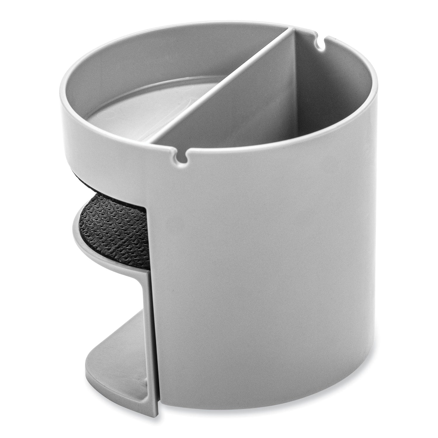deflecto® Standing Desk Small Desk Organizer, Two Sections, 3.85 x 3.85 x 3.54, Gray