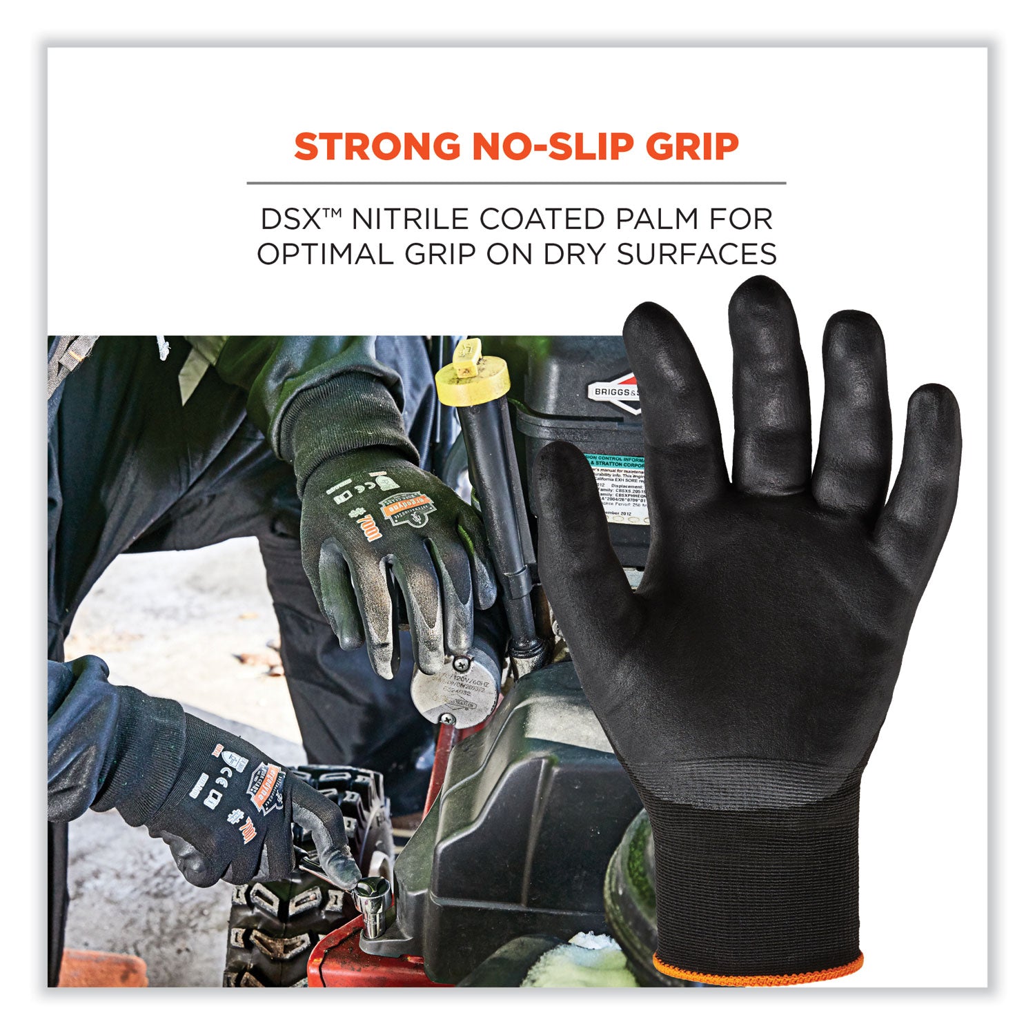 ergodyne® ProFlex 7001 Nitrile-Coated Gloves, Black, X-Large, Pair - Bloom Skins