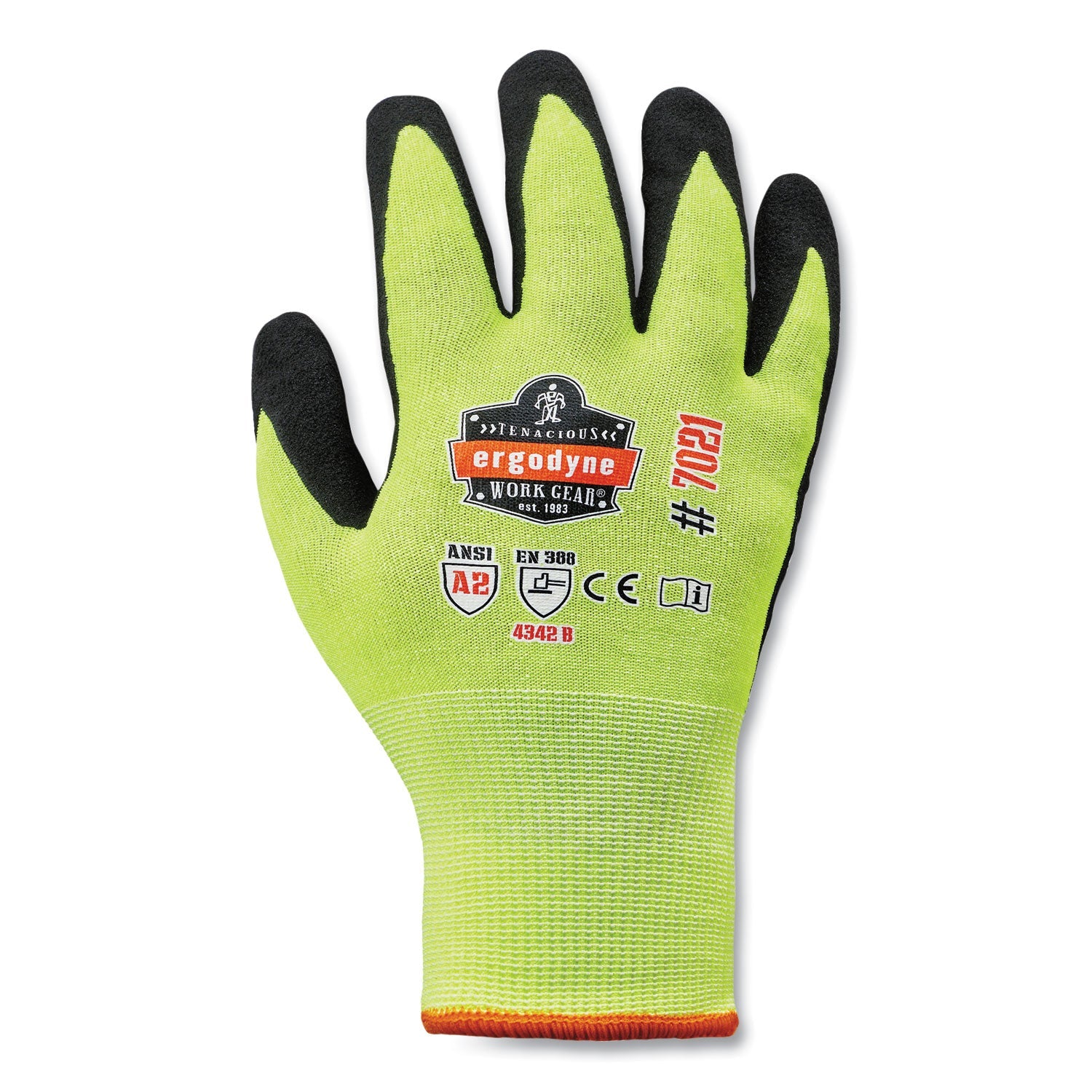 Hi-Vis Nitrile CR Gloves | ProFlex 7021 XL Lime