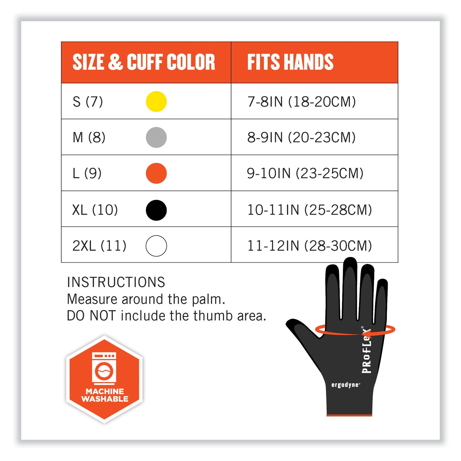 ergodyne® ProFlex 7001 Nitrile-Coated Gloves, Black, X-Large, Pair - Bloom Skins