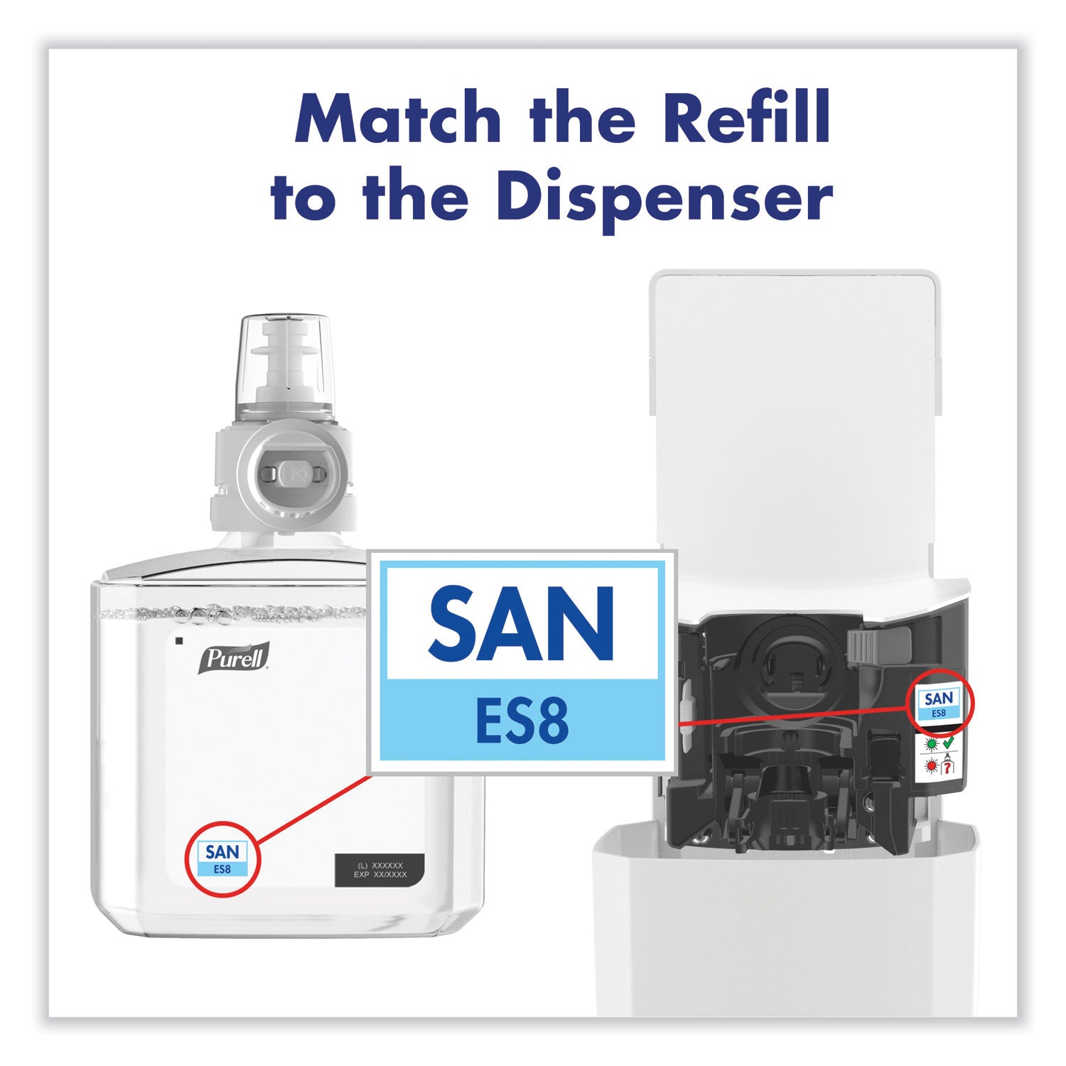 PURELL® Es8 Touch Free Hand Sanitizer Dispenser, 1,200 Ml, 5.25 X 8.56 X 12.13, White