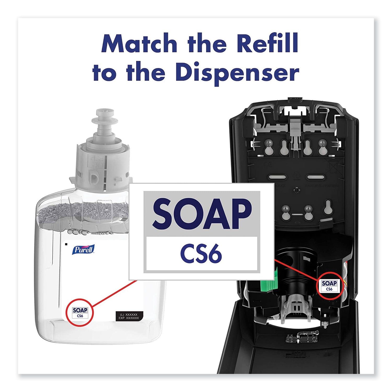 PURELL® Cs6 Soap Touch-Free Dispenser, 1,200 Ml, 4.88 X 8.8 X 11.38, Graphite