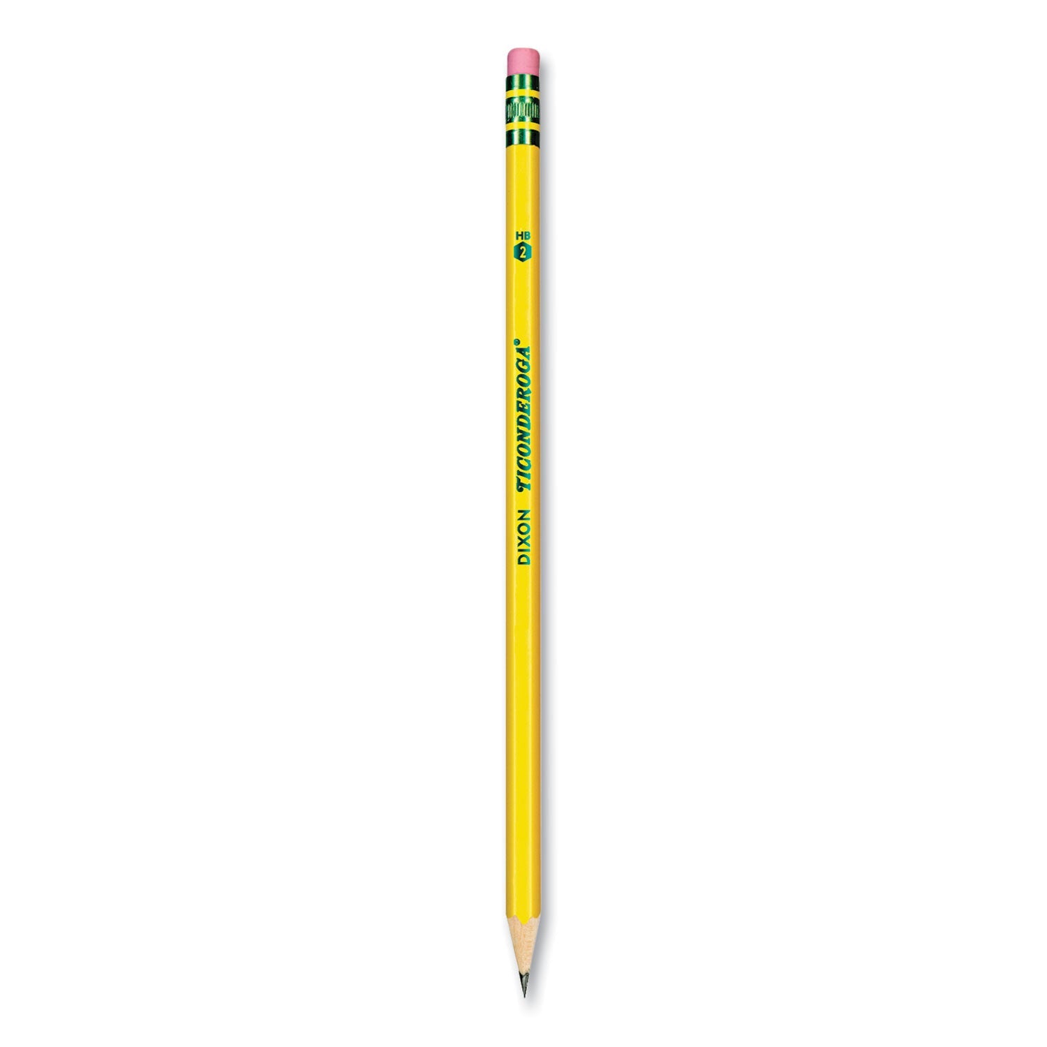 Ticonderoga® Pre-Sharpened Pencil, Hb (#2), Black Lead, Yellow Barrel, Dozen