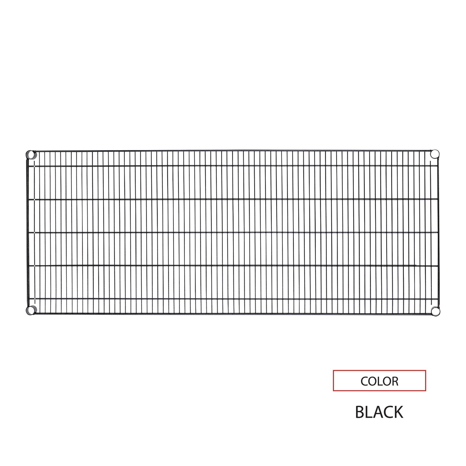 Alera® Industrial Wire Shelving Extra Wire Shelves, 48w X 24d, Black, 2 Shelves/carton
