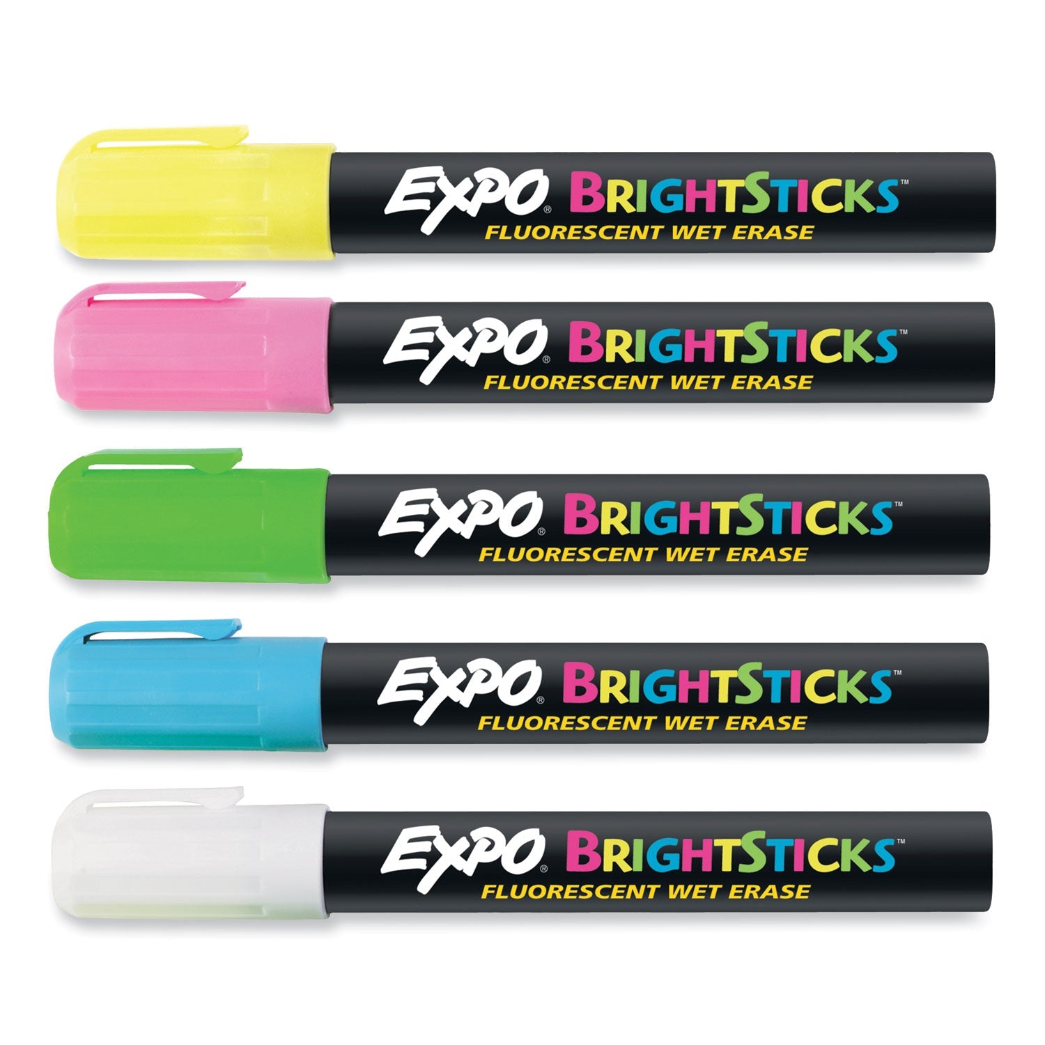 EXPO® Bright Sticks, Medium Bullet Tip, Assorted Colors, 5/set