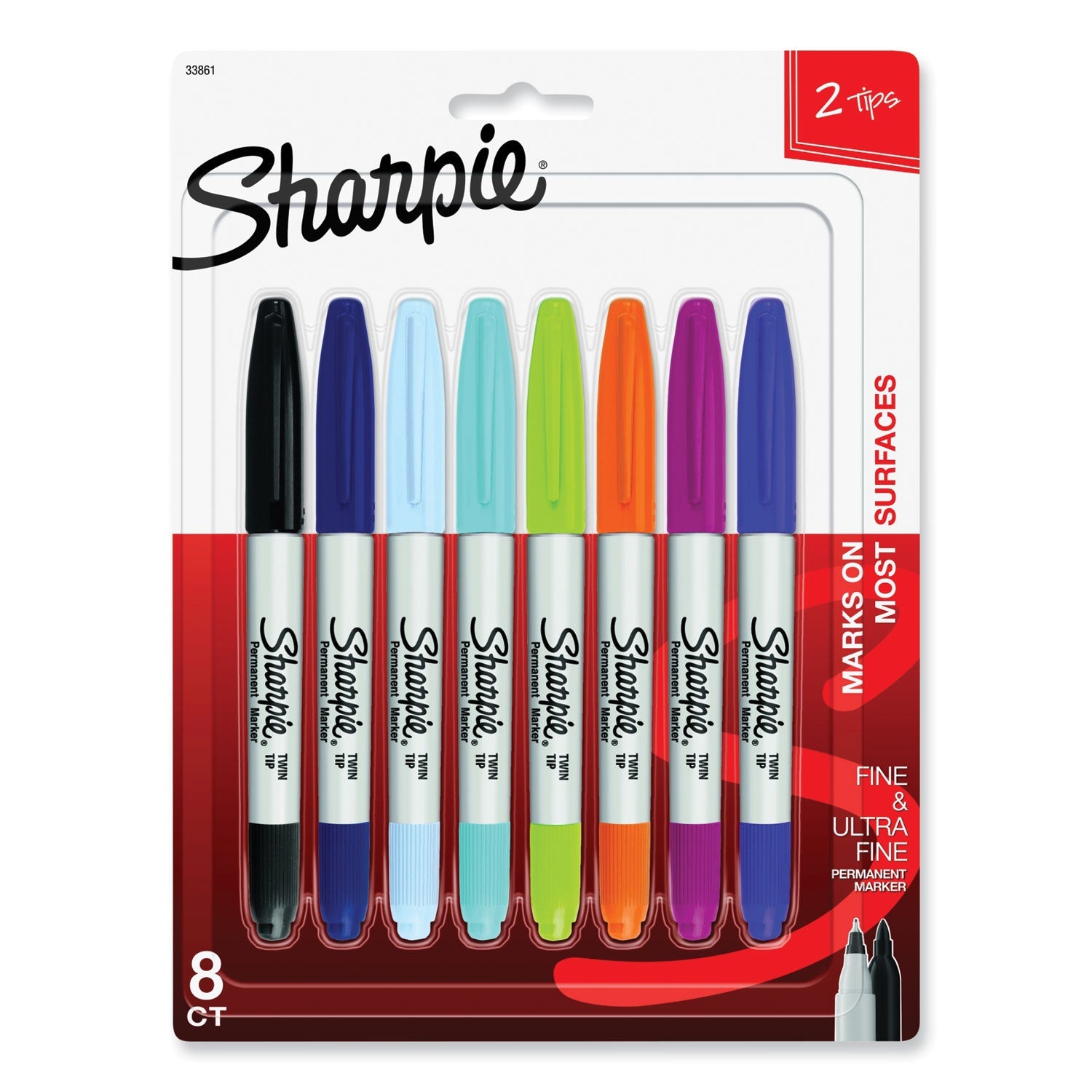 Sharpie Twin-Tip Permanent Marker | Assorted 8/Set