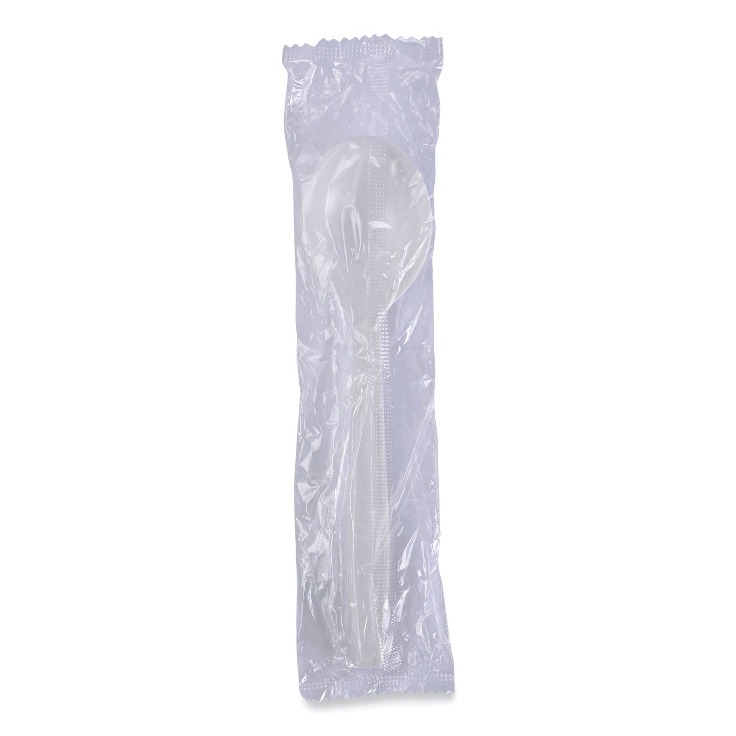 Boardwalk® Heavyweight Wrapped Polypropylene Cutlery, Soup Spoon, Plastic, White, 1,000/Carton