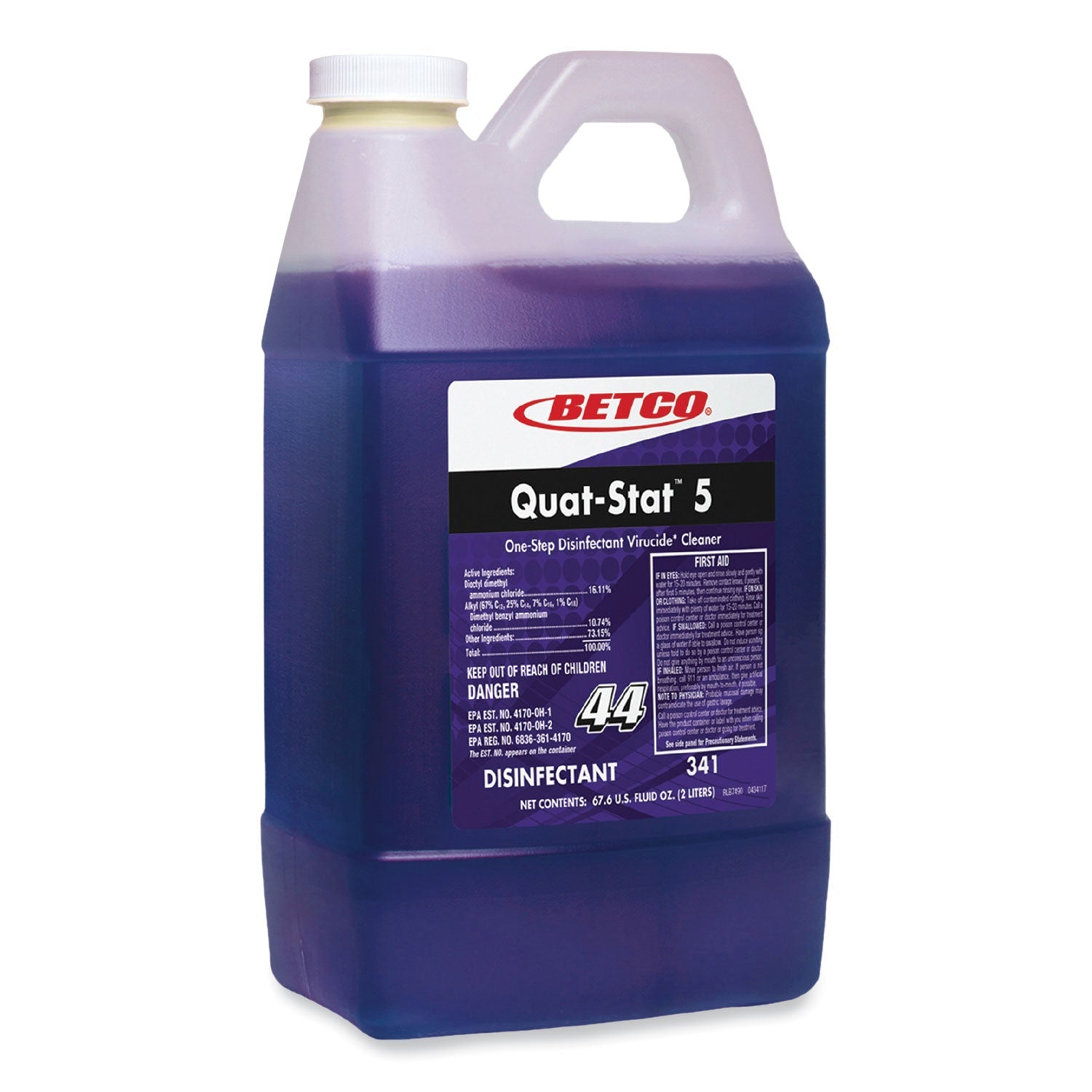 Quat-Stat 5 Disinfectant | Betco® 2L Lavender