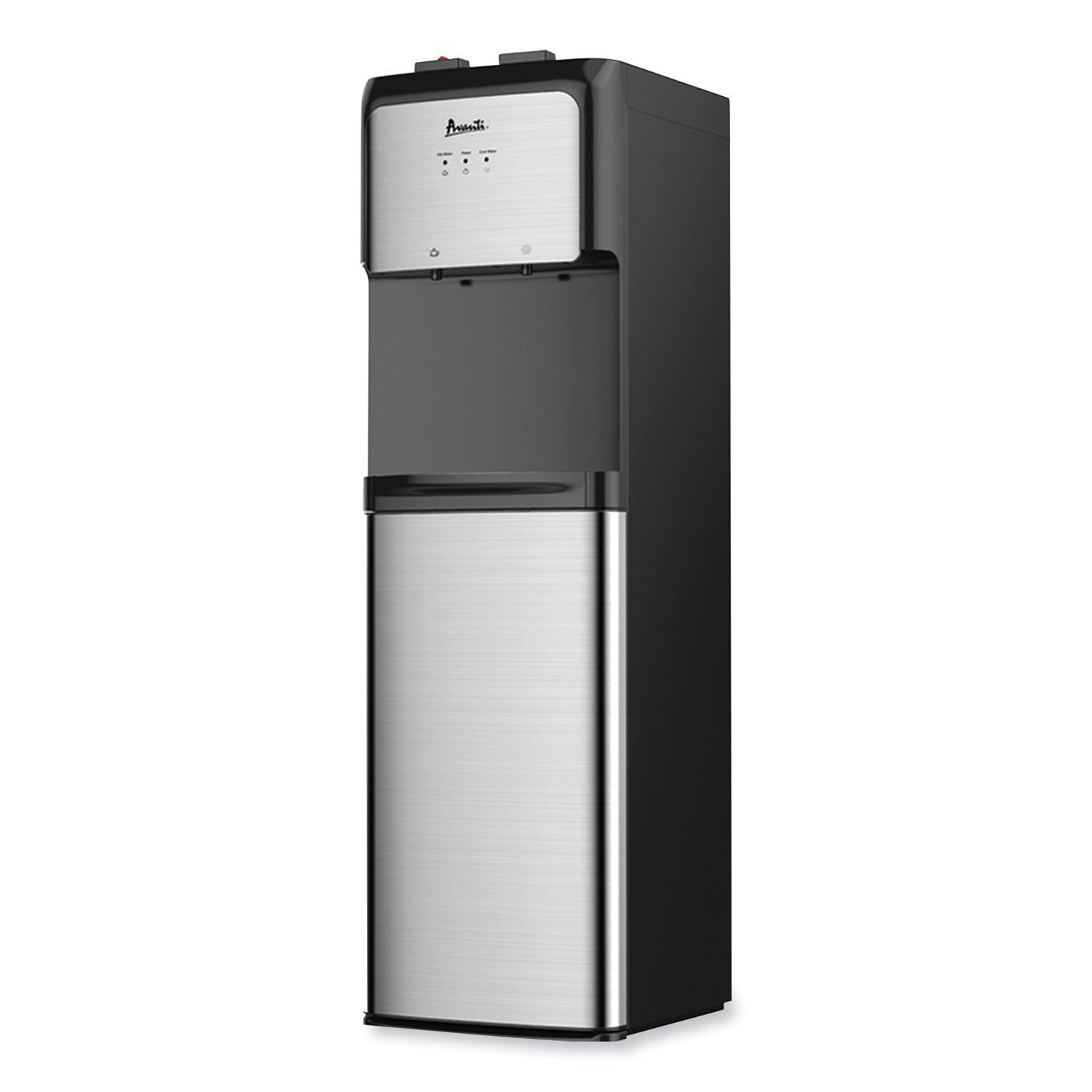 Avanti Bottom Loading Water Dispenser with UV Light, 3 to 5 gal, 41.25 h, Black/Stainless Steel - Bloom Skins