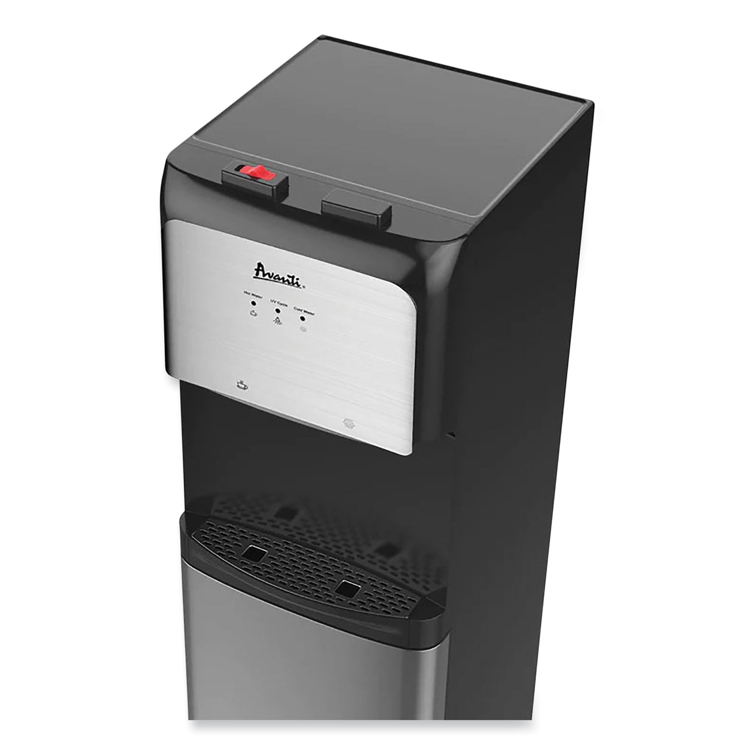 Avanti Bottom Loading Water Dispenser with UV Light, 3 to 5 gal, 41.25 h, Black/Stainless Steel - Bloom Skins