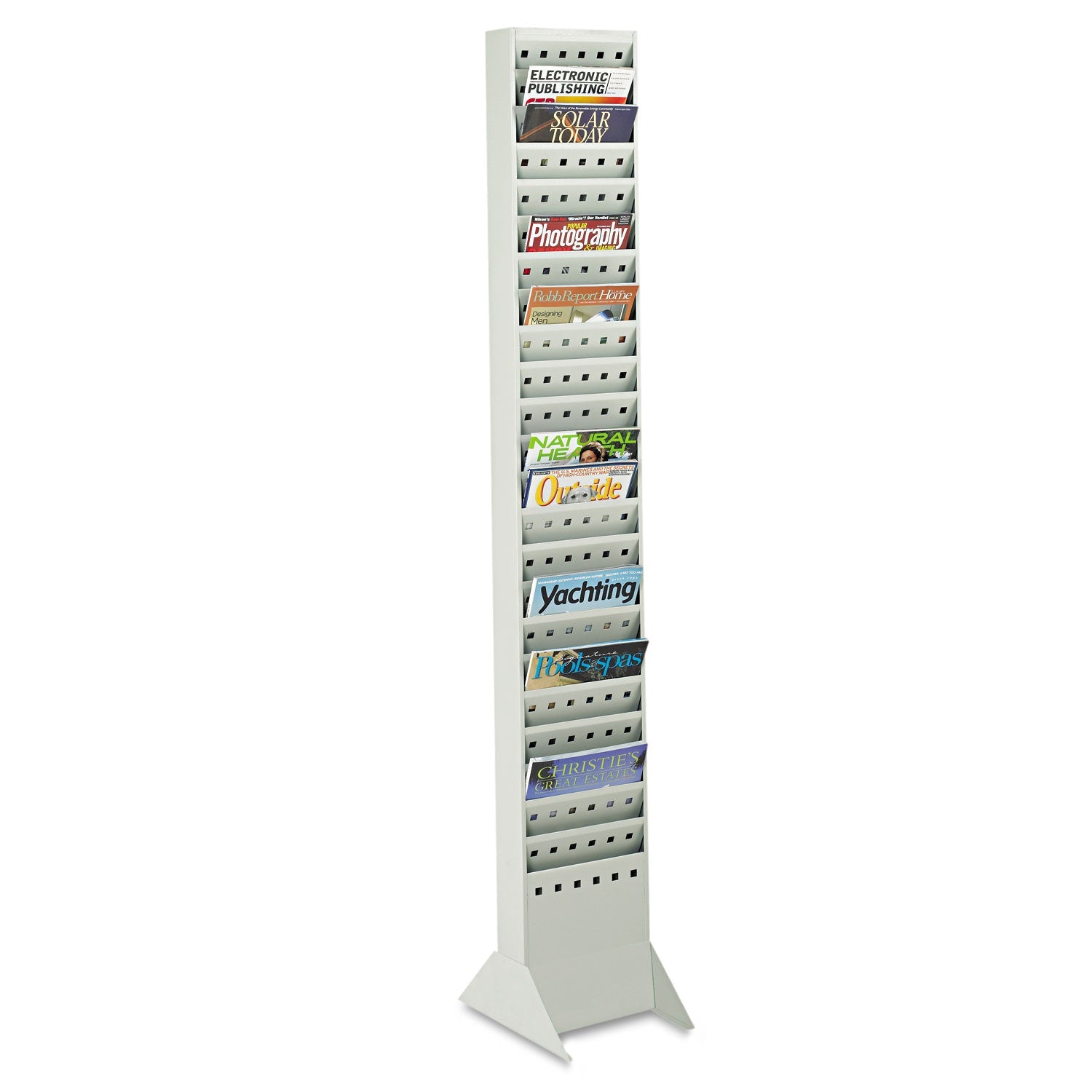 Safco Steel Magazine Rack | 23 Compartment