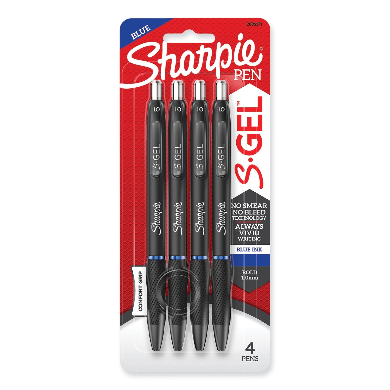 Sharpie S-Gel Pen | 1mm Blue Ink 4-Pack
