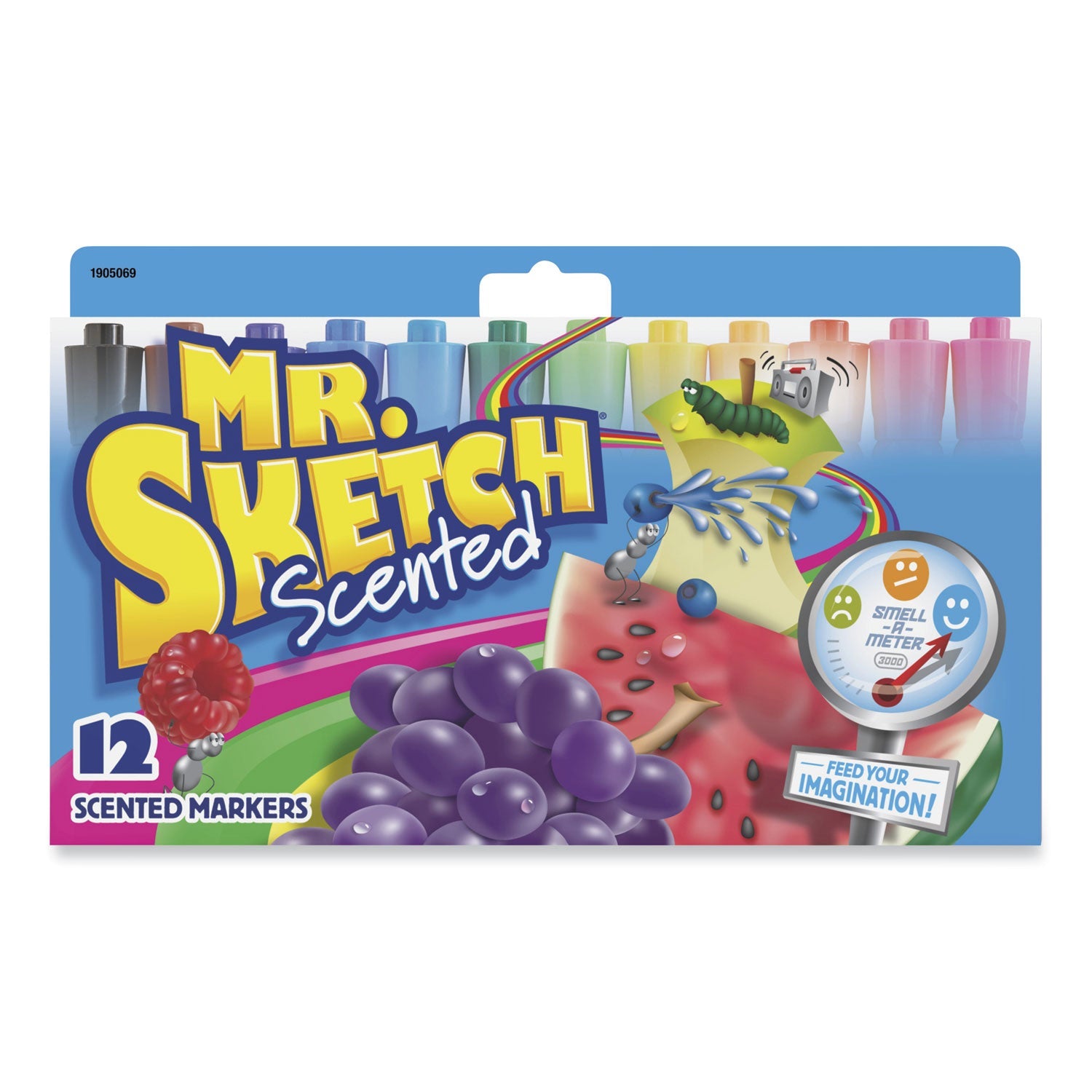 Mr. Sketch® Scented Watercolor Marker, Broad Chisel Tip, Assorted Colors, 12/set