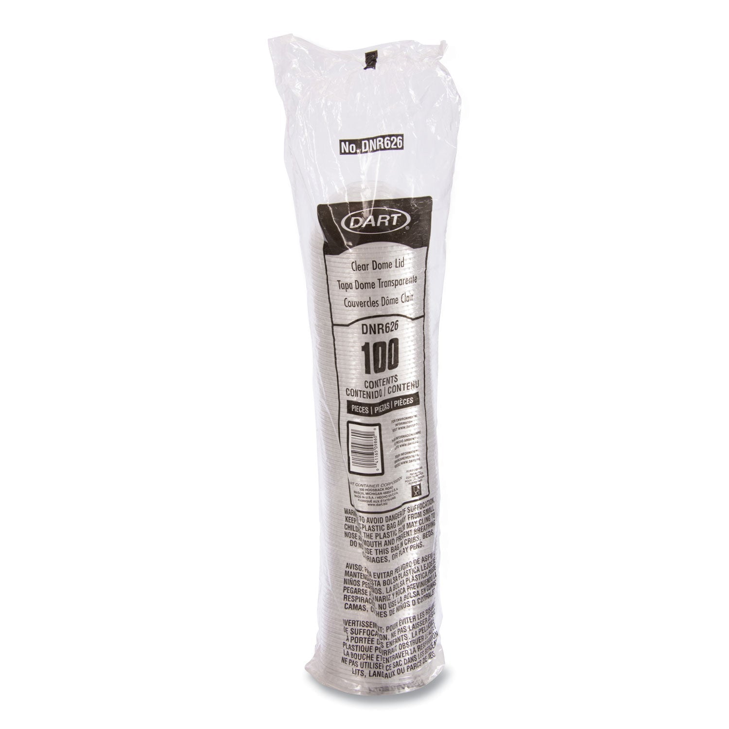 Dart® Plastic Dome Lid, Fits 5.5 oz to 26 oz Cold Cups, Clear, 1,000/Carton - Bloom Skins