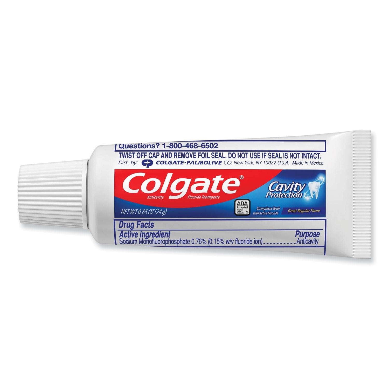 Colgate® Toothpaste, Personal Size, 0.85 Oz Tube, Unboxed, 240/carton