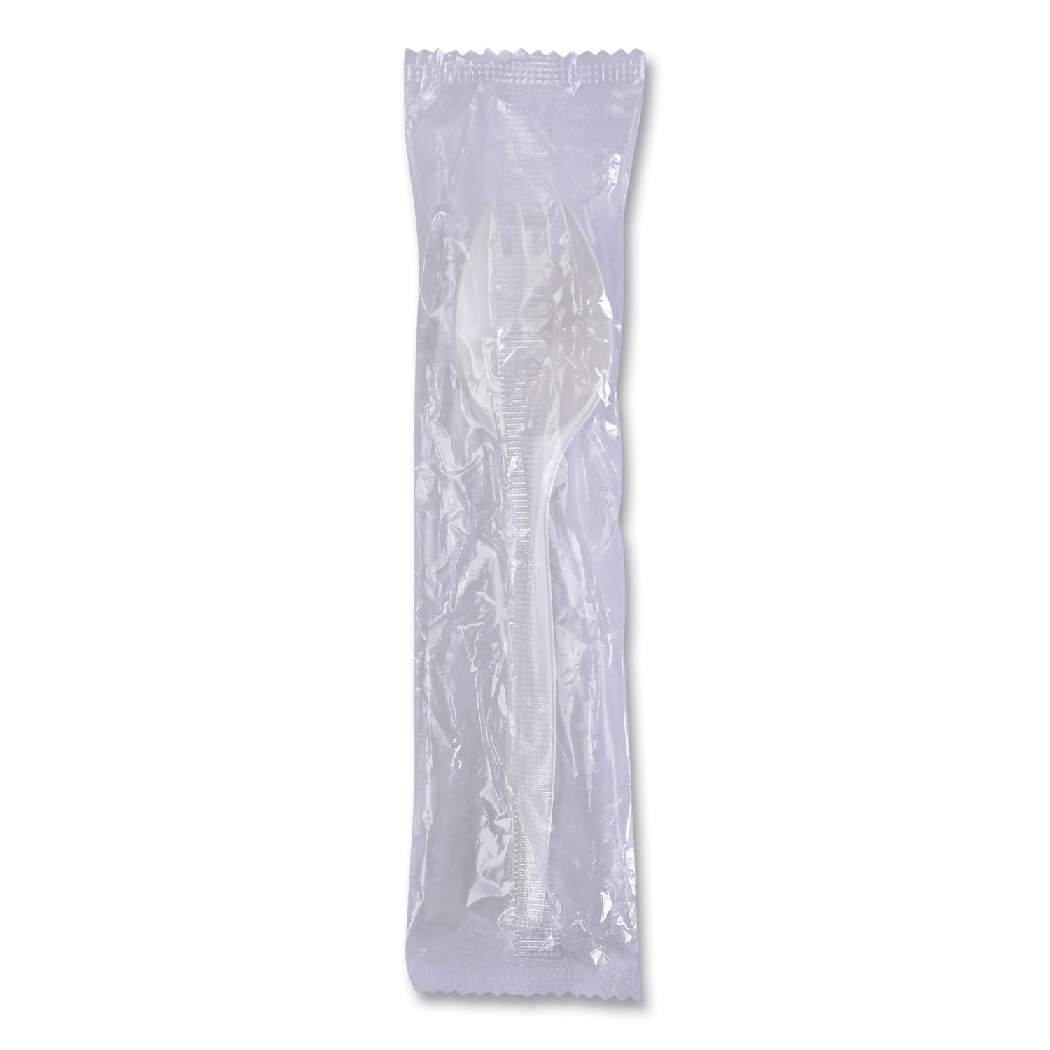 Boardwalk® Mediumweight Wrapped Polypropylene Cutlery, Spork, Plastic, White, 1,000/Carton