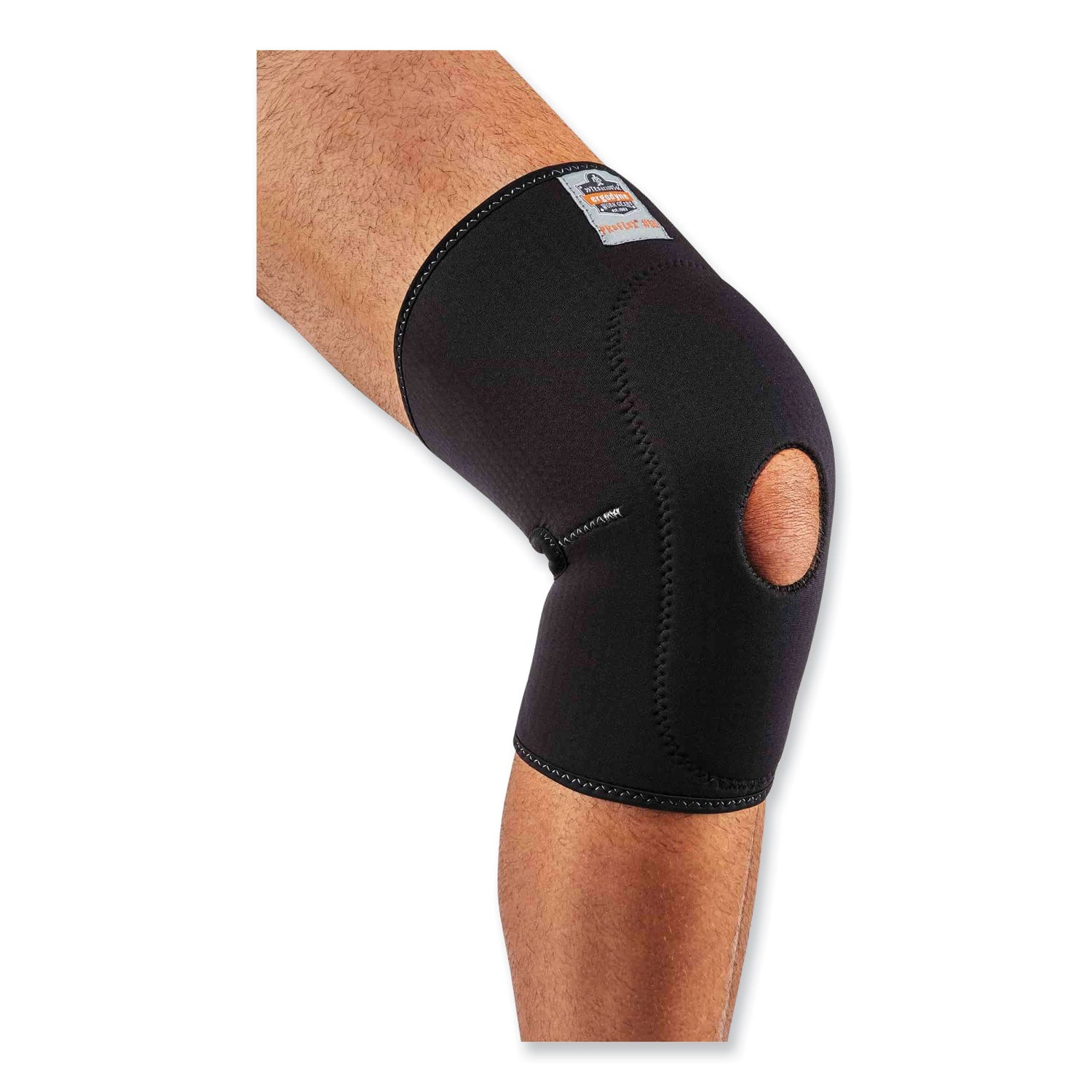 ergodyne® ProFlex 615 Open Patella Anterior Pad Knee Sleeve, Small, Black