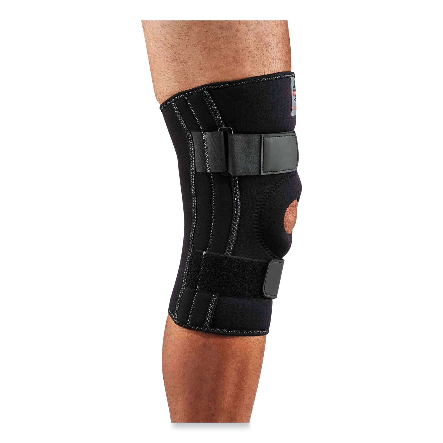 ergodyne® ProFlex 620 Open Patella Spiral Stays Knee Sleeve, Small, Black