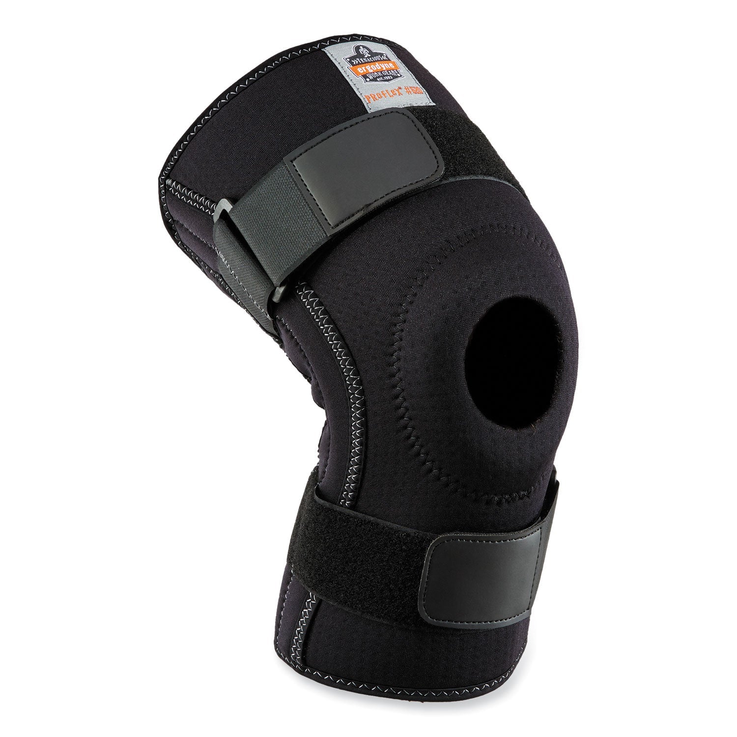 ergodyne® ProFlex 620 Open Patella Spiral Stays Knee Sleeve, Small, Black