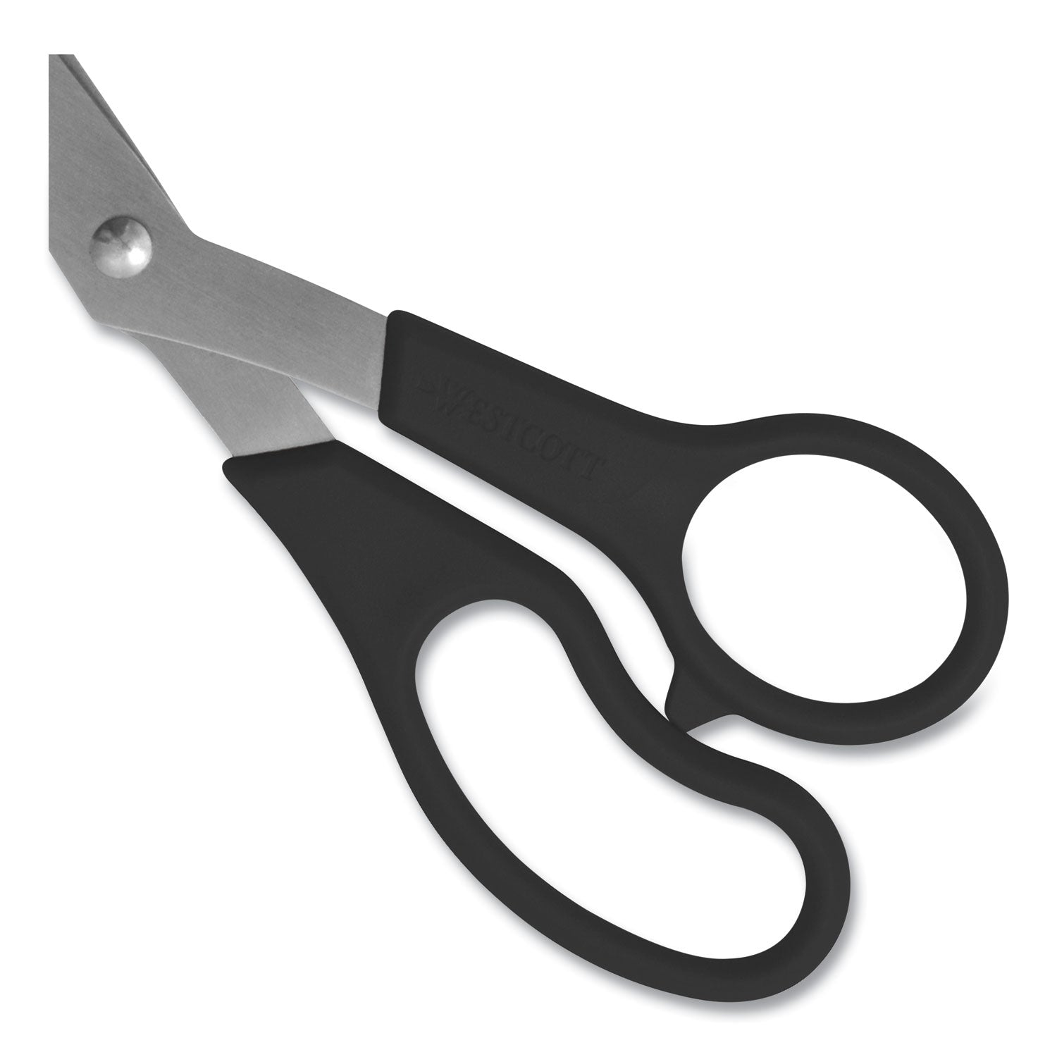 Westcott® Value Line Stainless Steel Shears Value Pack, 8" Long, 3.5" Cut Length, Crane-Style Black Handle, 3/Pack