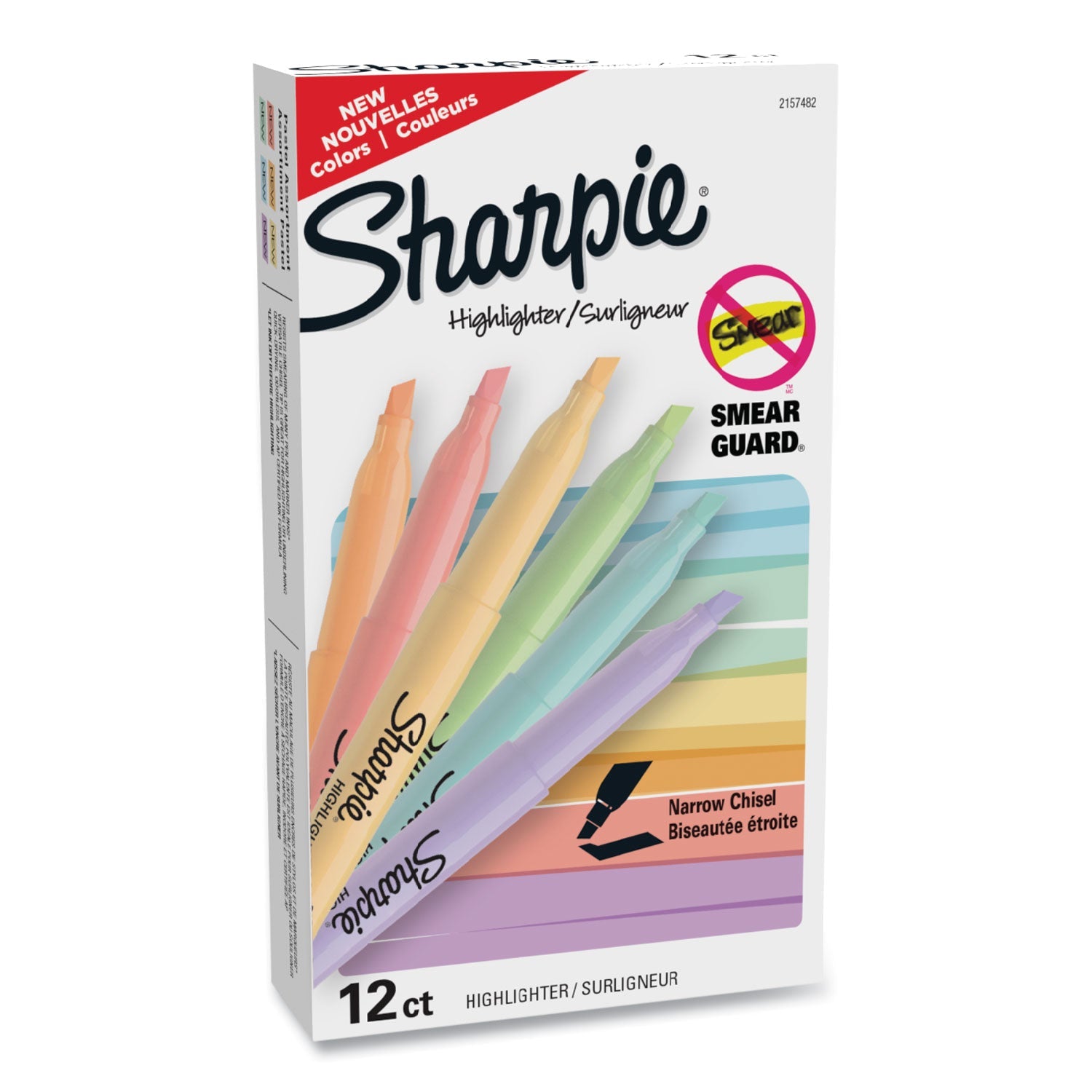 Sharpie® Pocket Style Highlighters, Assorted Ink Colors, Chisel Tip, Assorted Barrel Colors, 12/Pack - Bloom Skins
